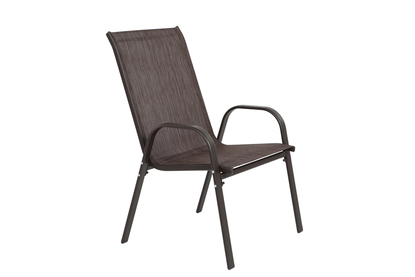 4 Piece Patio Chairs, Outdoor Camping Chairs with Breathable Textilene Fabric, Set of 4 Garden Chairs with Armrest High Backrest for Garden Patio Pool Beach Yard Space Saving ( Brown) detail view 14