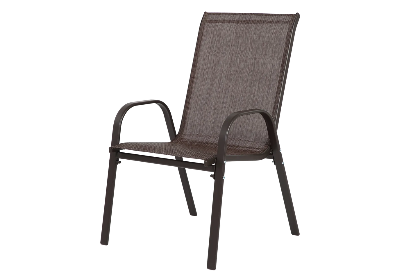 4 Piece Patio Chairs, Outdoor Camping Chairs with Breathable Textilene Fabric, Set of 4 Garden Chairs with Armrest High Backrest for Garden Patio Pool Beach Yard Space Saving ( Brown) detail view 15