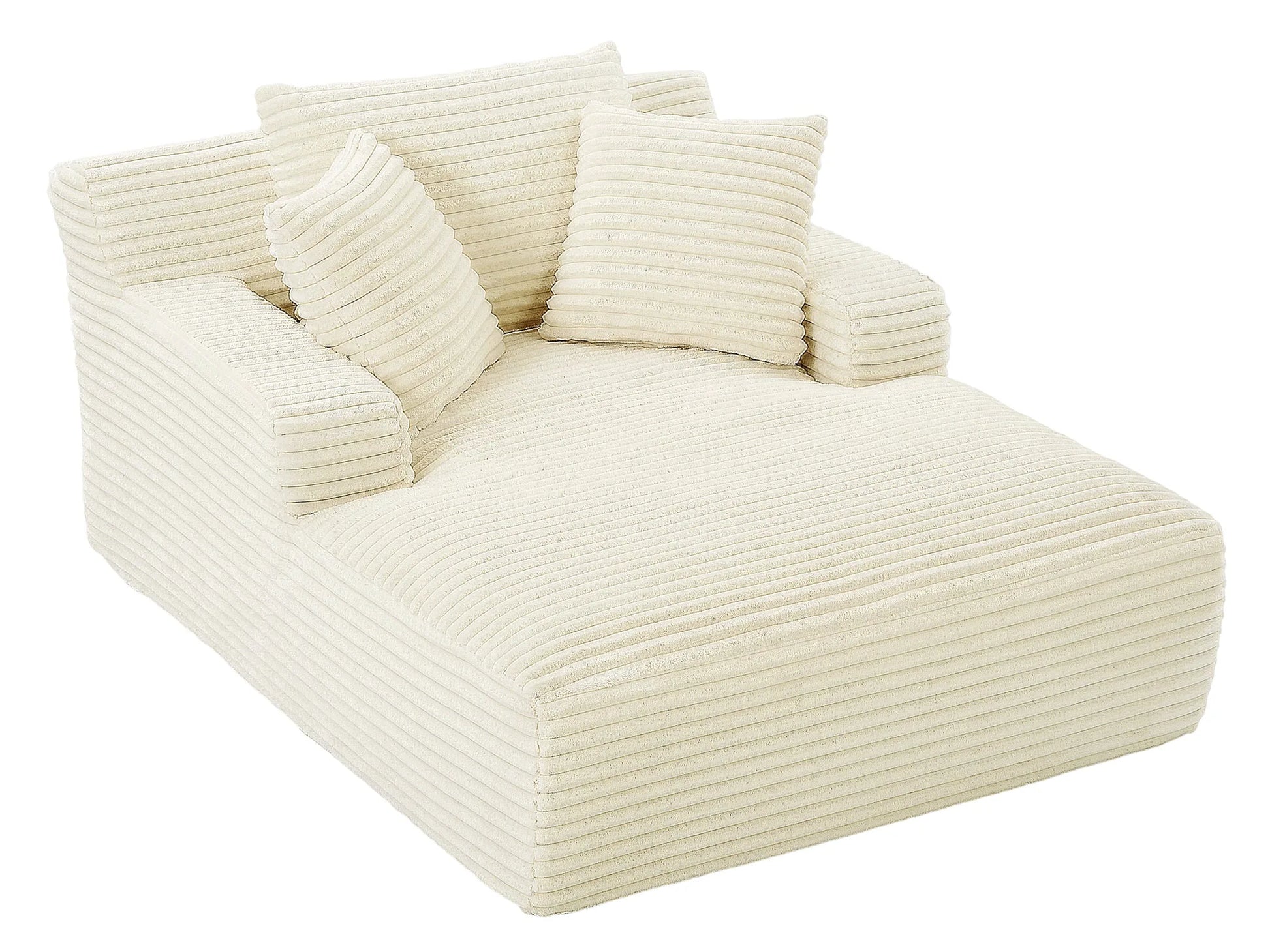Oversized Chaise Lounge Chair Indoor, Corduroy Upholstered Modern Sofa Couch, No Assembly Required, Comfy Sleeper Sofa for Living Room, Office detail view 50
