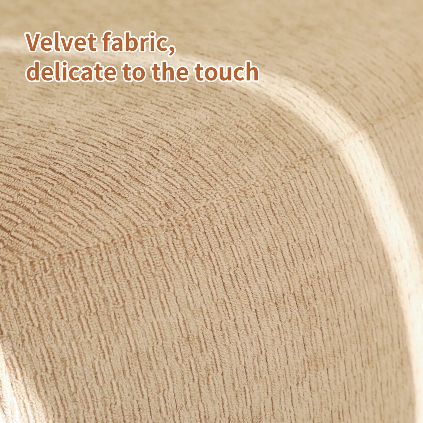 Cute Accent Chair with Solid Wood Legs, Living Room Chair with Soft fabric Cushion, Cozy Bedroom Chair, Comfy Armless Reading Chair for Apartment, Waiting Room, Balcony (Caramel) detail view 38