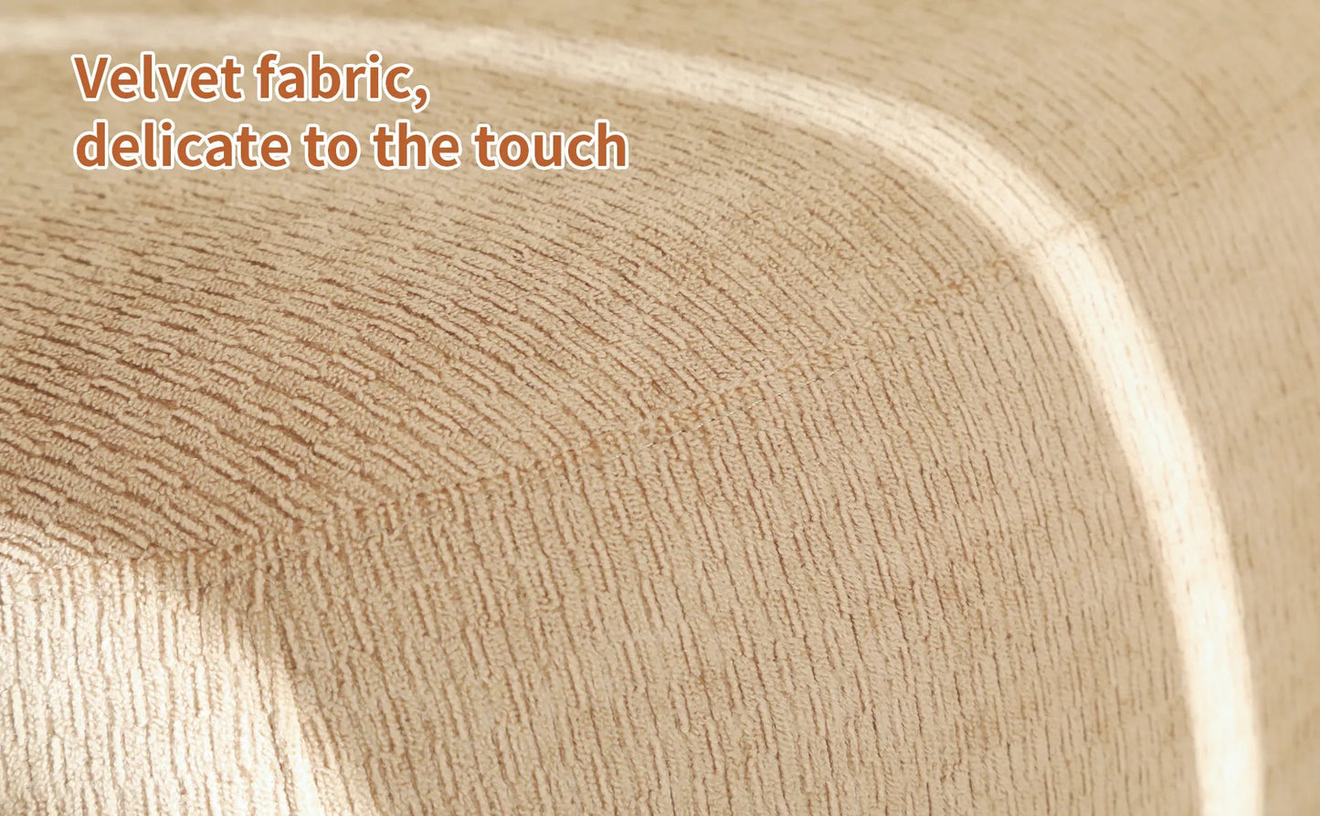 Cute Accent Chair with Solid Wood Legs, Living Room Chair with Soft fabric Cushion, Cozy Bedroom Chair, Comfy Armless Reading Chair for Apartment, Waiting Room, Balcony (Caramel) detail view 49