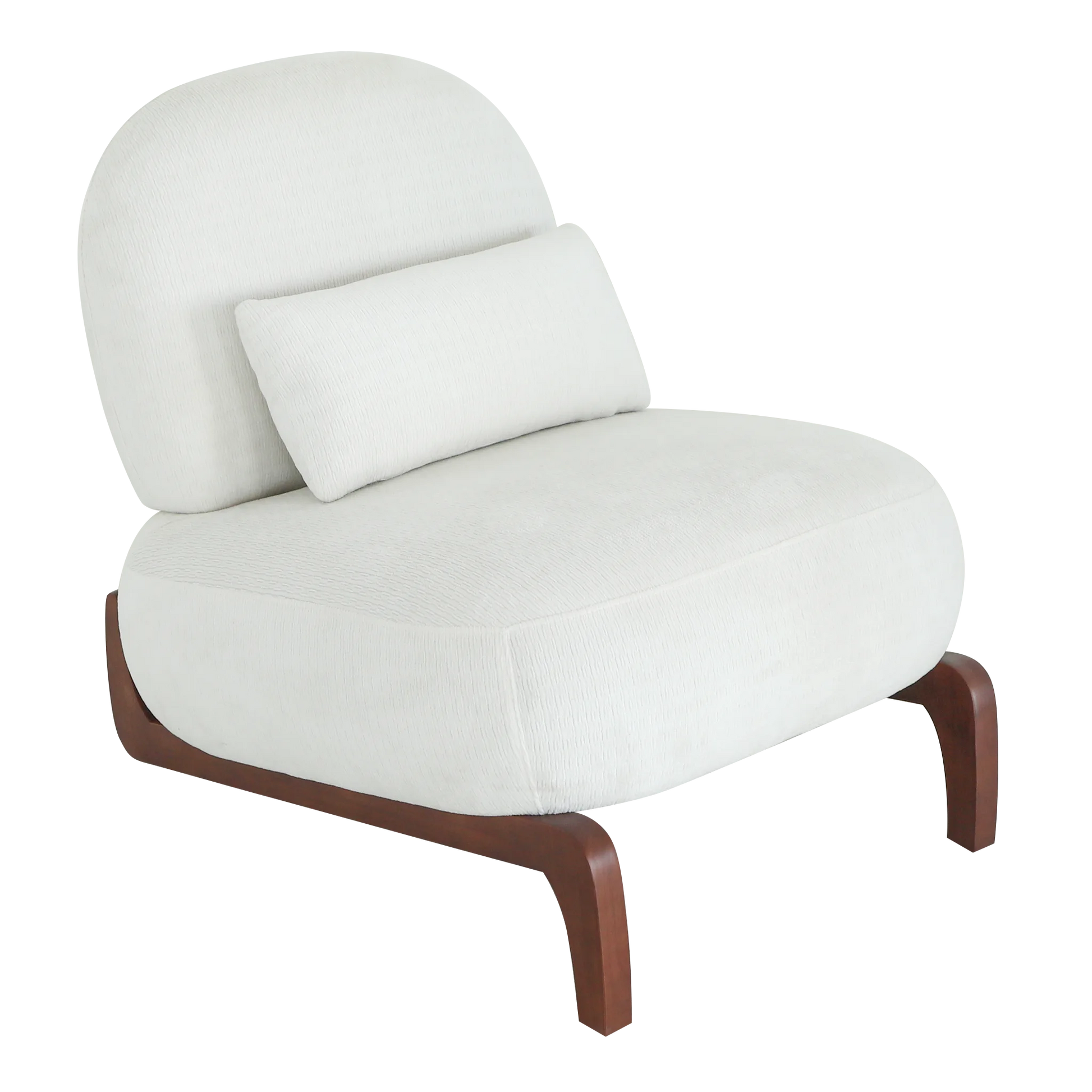 Cute Accent Chair with Solid Wood Legs, Living Room Chair with Soft fabric Cushion, Cozy Bedroom Chair, Comfy Armless Reading Chair for Apartment, Waiting Room, Balcony (Caramel) detail view 63