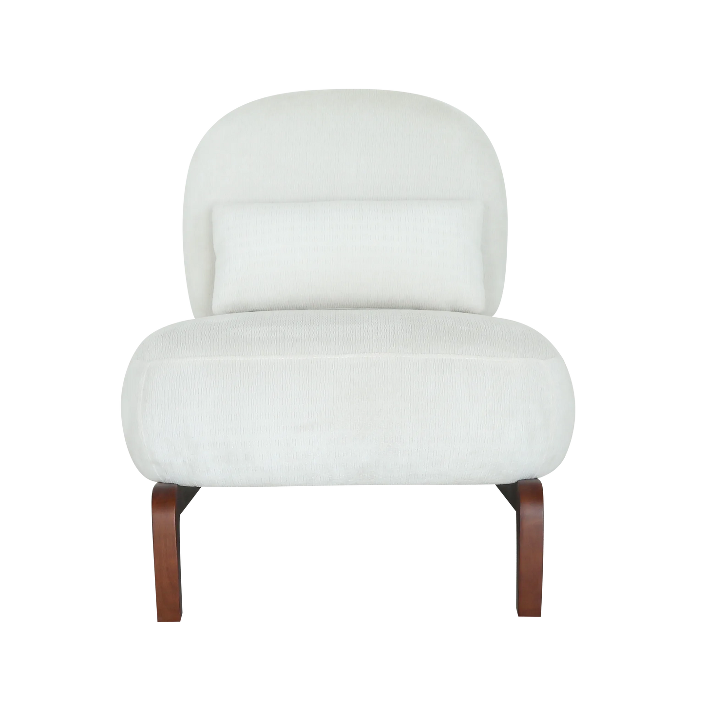 Cute Accent Chair with Solid Wood Legs, Living Room Chair with Soft fabric Cushion, Cozy Bedroom Chair, Comfy Armless Reading Chair for Apartment, Waiting Room, Balcony (Caramel) detail view 65