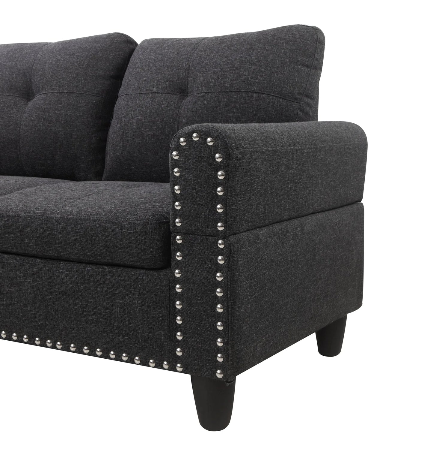 Alger 98' Wide Left Hand Facing Sofa & Chaise with Ottoman detail view 11