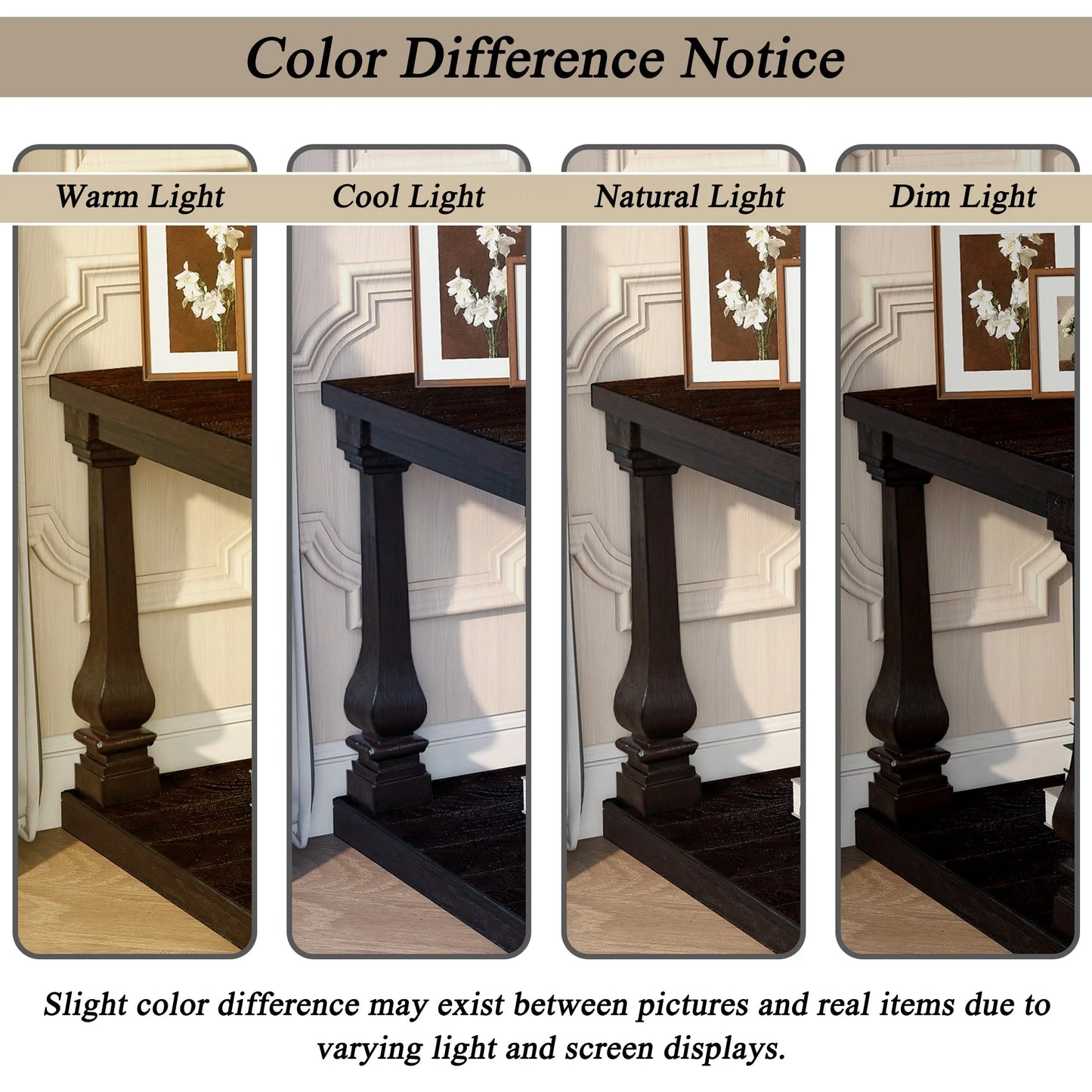 24.8' Farmhouse Wood End Table with Storage Shelf, 2-Tier Vintage Side Table with Carved Legs, Square Decorative Nightstand for Living Room & Bedroom, Espresso detail view 9