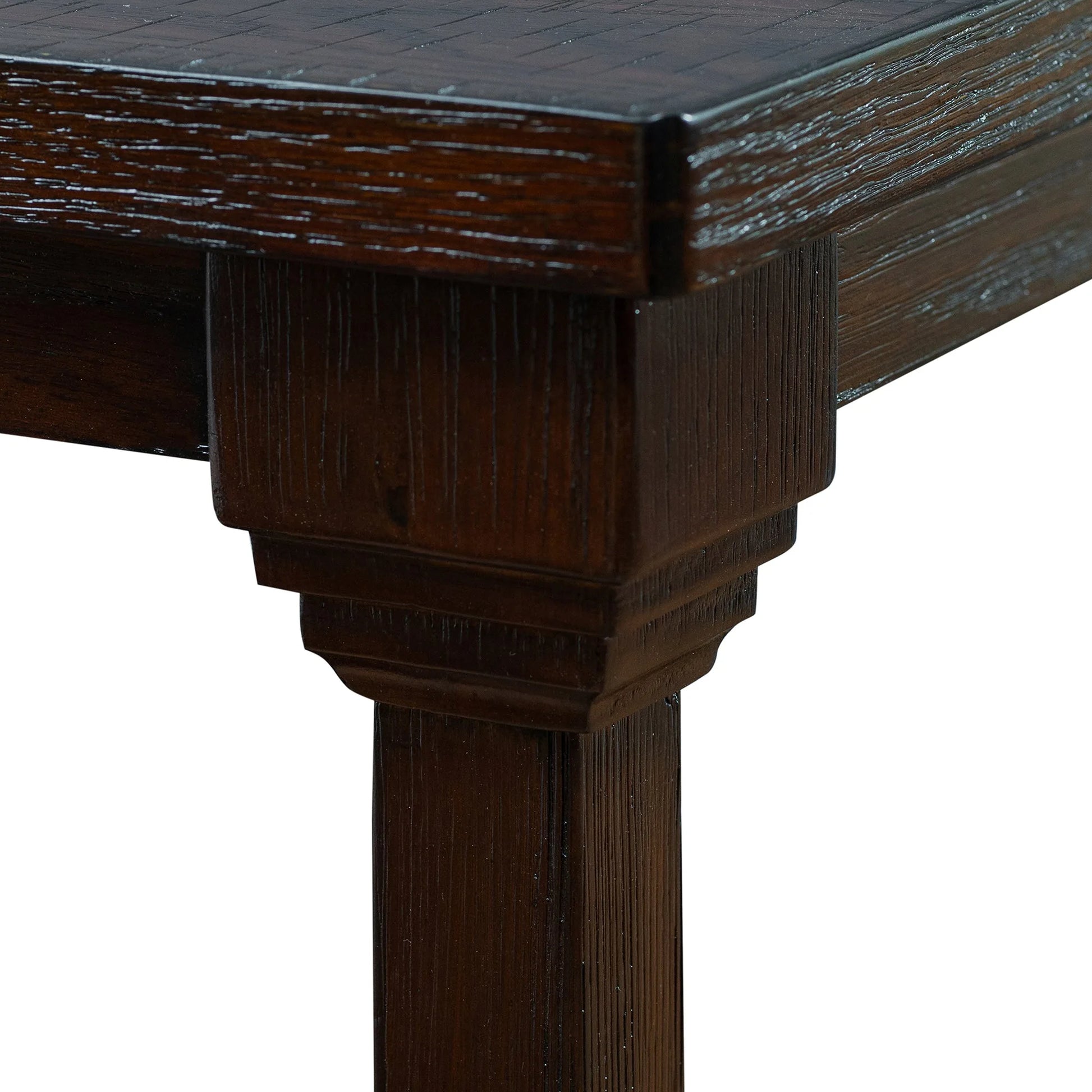 24.8' Farmhouse Wood End Table with Storage Shelf, 2-Tier Vintage Side Table with Carved Legs, Square Decorative Nightstand for Living Room & Bedroom, Espresso detail view 13