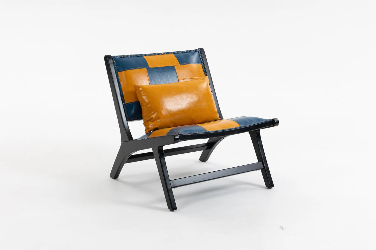 Modern Boho Accent Chairs with Solid Wood Frame for Living Room, Mid Century Lounge Chair, Side Chair Indoor detail view 5