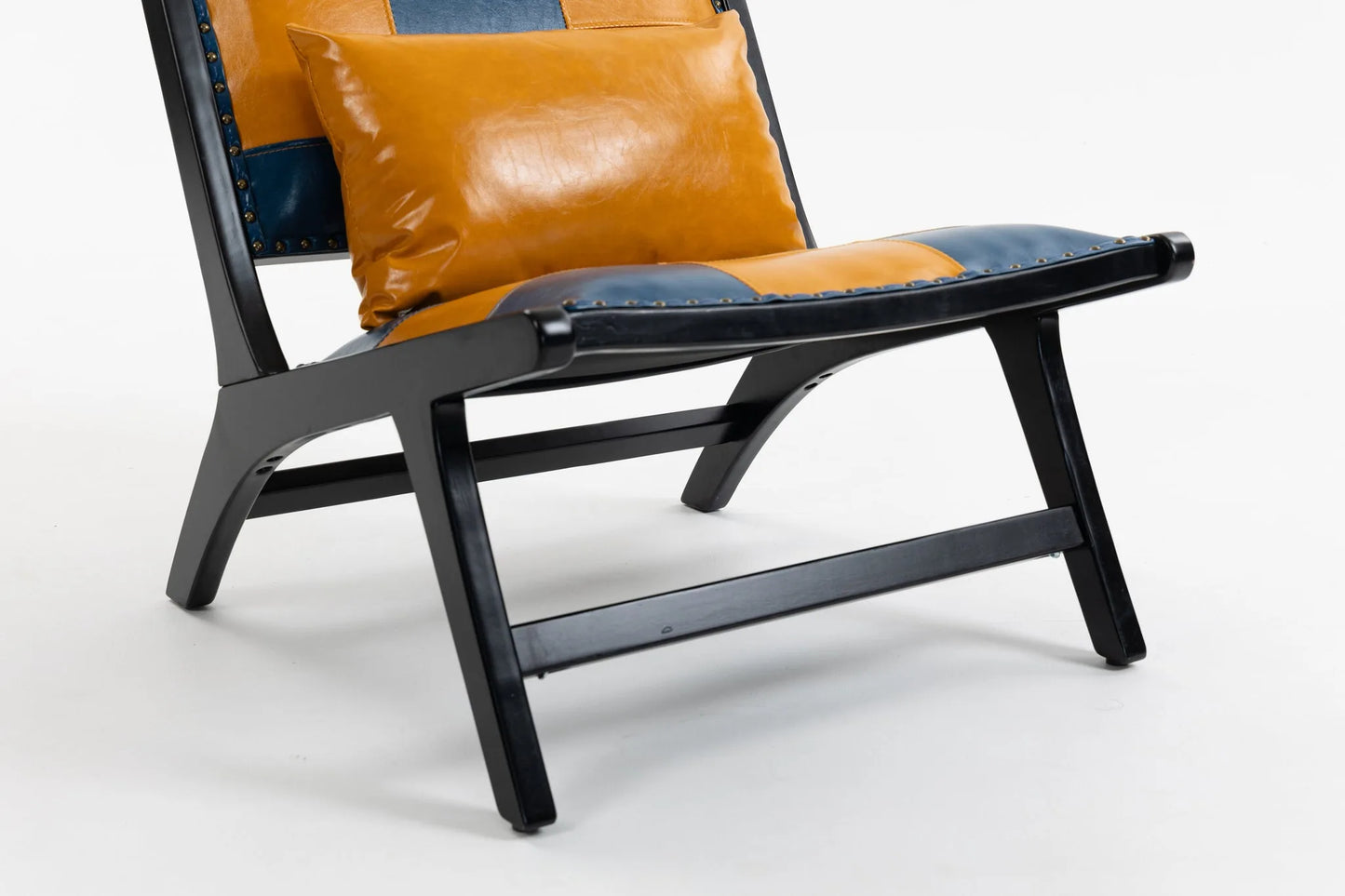 Modern Boho Accent Chairs with Solid Wood Frame for Living Room, Mid Century Lounge Chair, Side Chair Indoor detail view 7