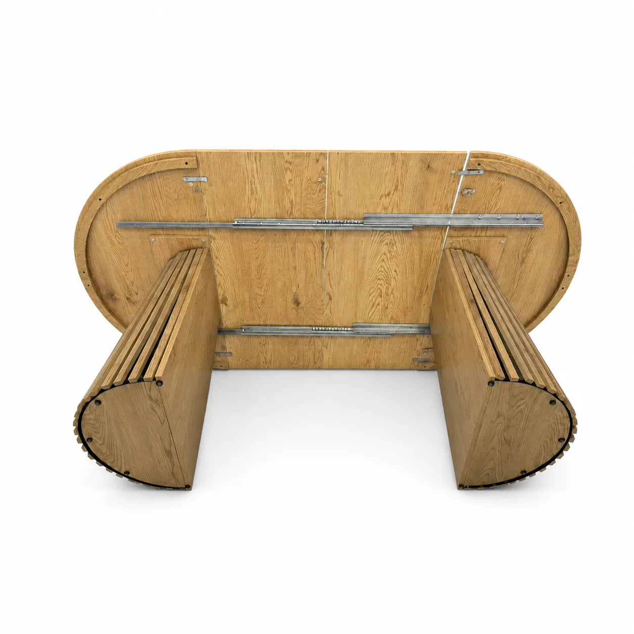 Wooden Dining Table, Flexible and Extendable, Multi-functional and Space-saving, Fashionable Oval Design and Slatted Table Legs, Tea Table or Office Desk, Beautiful and Practical detail view 19