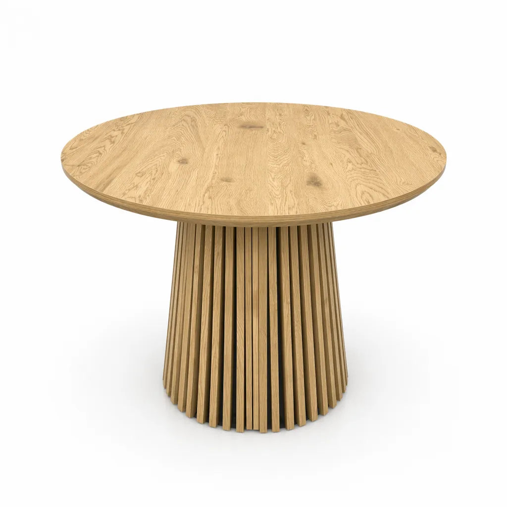 Wooden Dining Table, Flexible and Extendable, Multi-functional and Space-saving, Fashionable Oval Design and Slatted Table Legs, Tea Table or Office Desk, Beautiful and Practical detail view 21