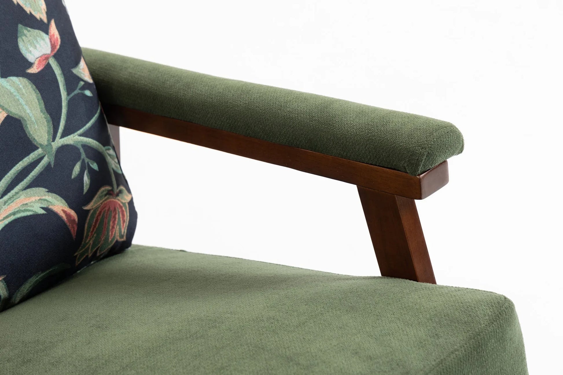 Mid Century Modern Accent Chair, rocking chair with Solid Wood Frame, Upholstered Living Room Chairs, Reading Armchair for Bedroom Sunroom detail view 15