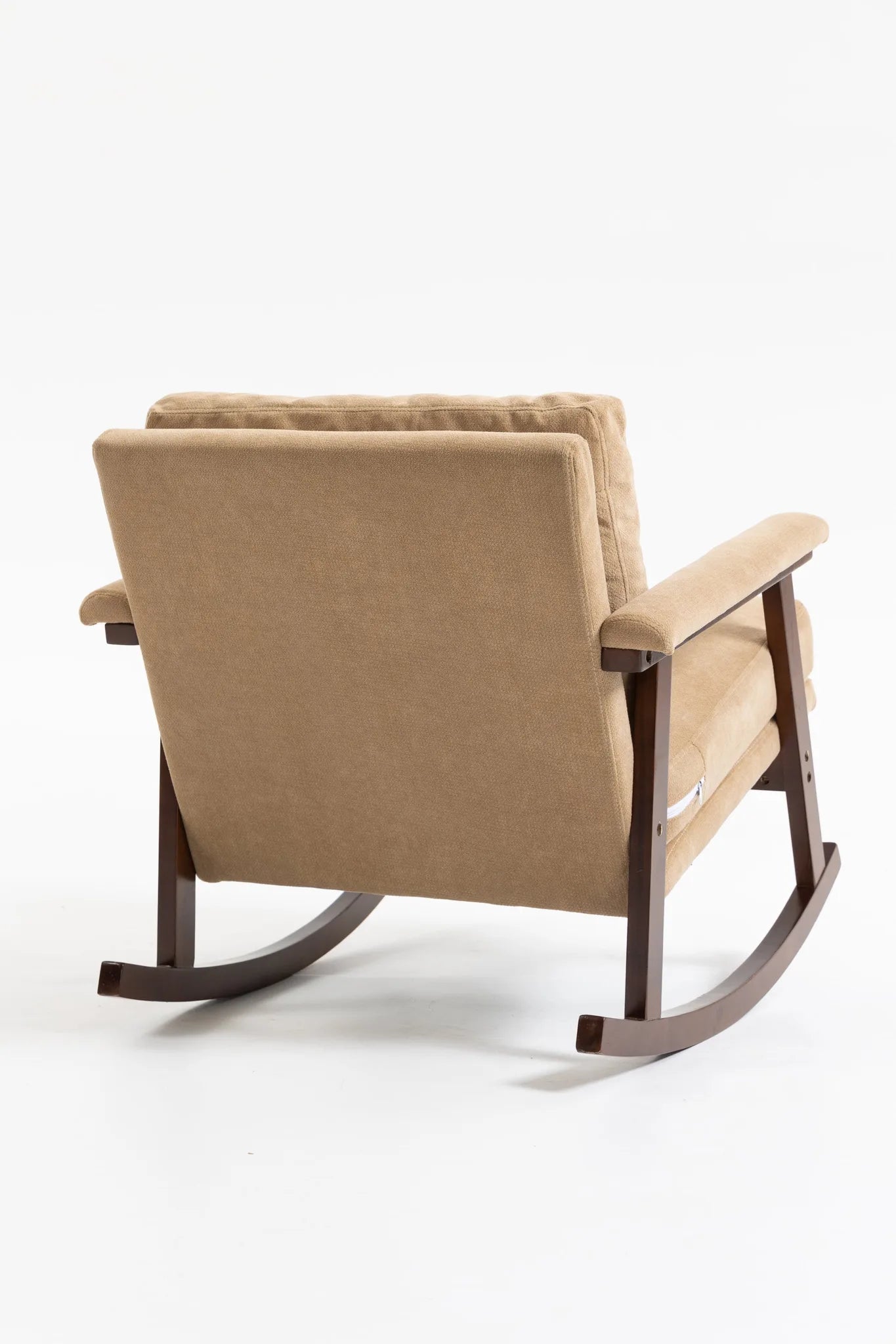 Mid Century Modern Accent Chair, rocking chair with Solid Wood Frame, Upholstered Living Room Chairs, Reading Armchair for Bedroom Sunroom detail view 29