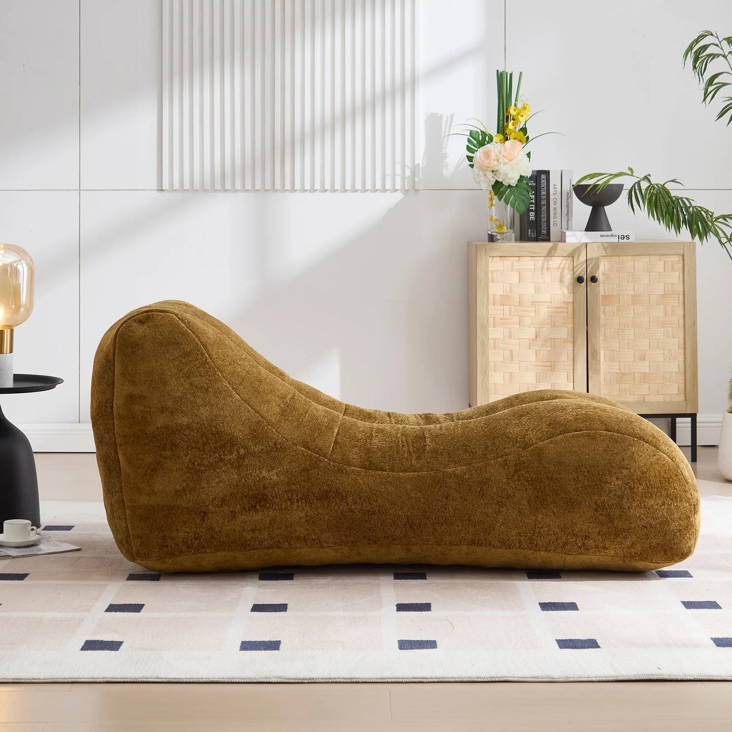 Creative Bean Bag Sofa Chair for Adults with High-Quality Sponge Filling and Polyester Fiber, 59x30x23.6 inches detail view 4