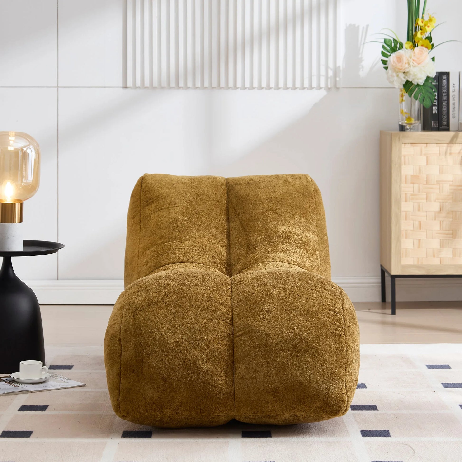Creative Bean Bag Sofa Chair for Adults with High-Quality Sponge Filling and Polyester Fiber, 59x30x23.6 inches detail view 8