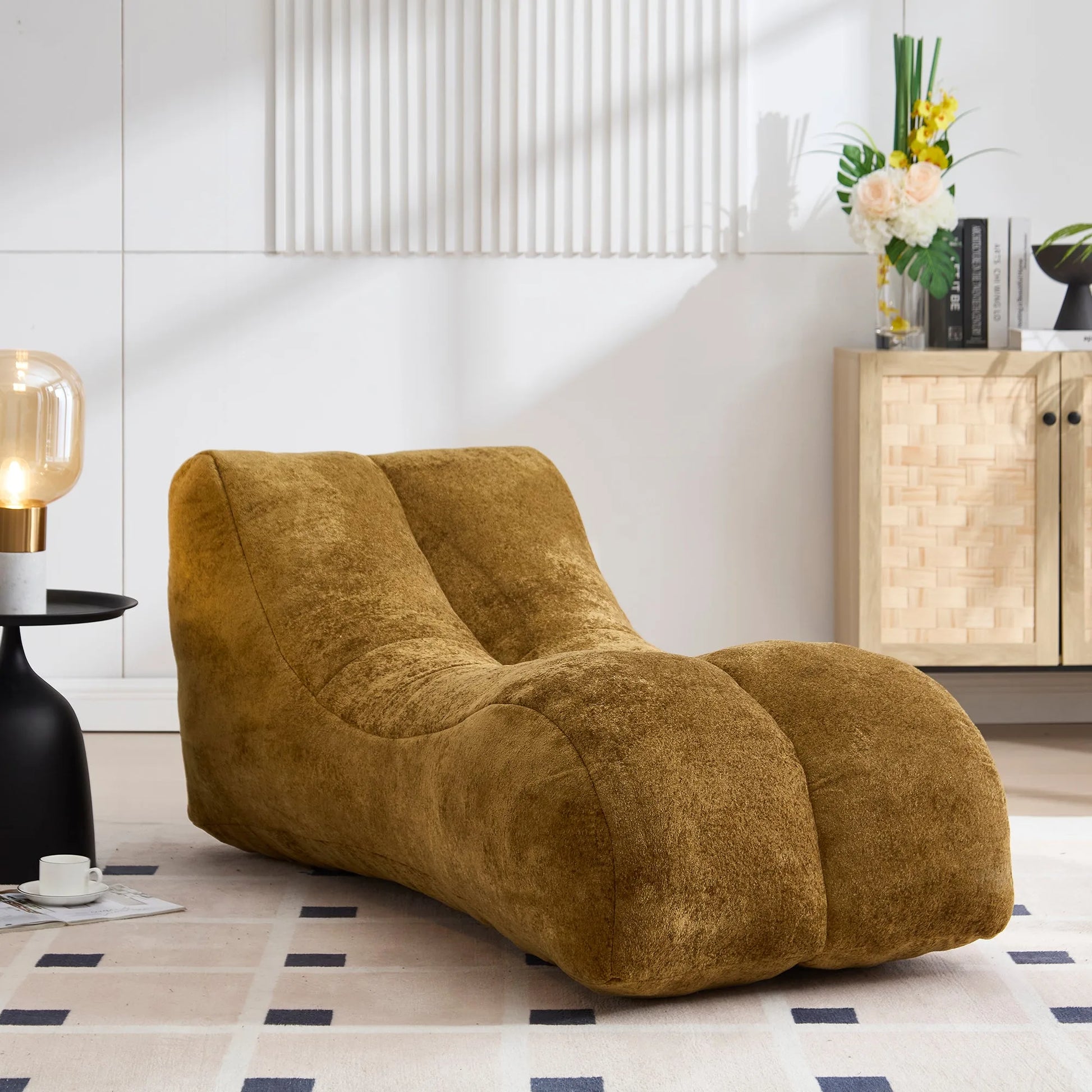 Creative Bean Bag Sofa Chair for Adults with High-Quality Sponge Filling and Polyester Fiber, 59x30x23.6 inches detail view 9