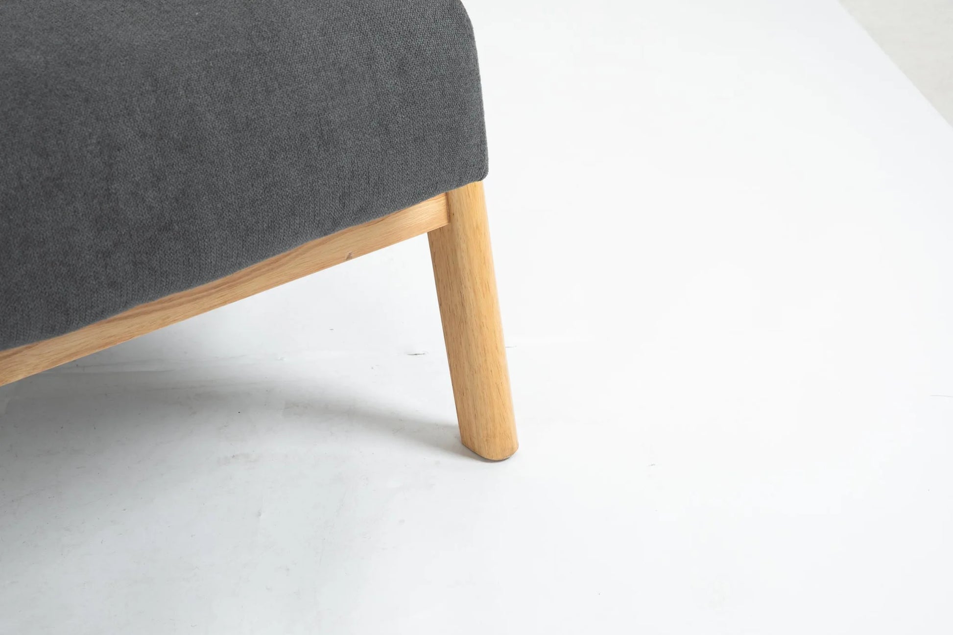 Mid Century Modern Accent Chair with Solid Wood Frame, Upholstered Living Room Chairs with Waist Cushion, Reading Armchair for Bedroom Sunroom detail view 9
