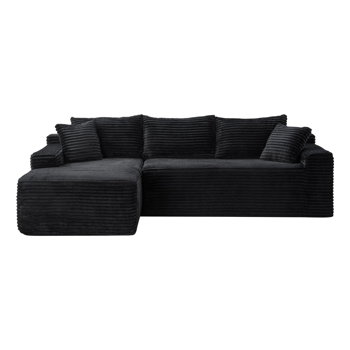 94.5' Cloud Modular Sectional Sofa Couch with L-Shape Chaise, Modern Minimalist Upholstered Couches for Living Room Bedroom, Deep Seat Corner Couch, No Assembly Required detail view 6