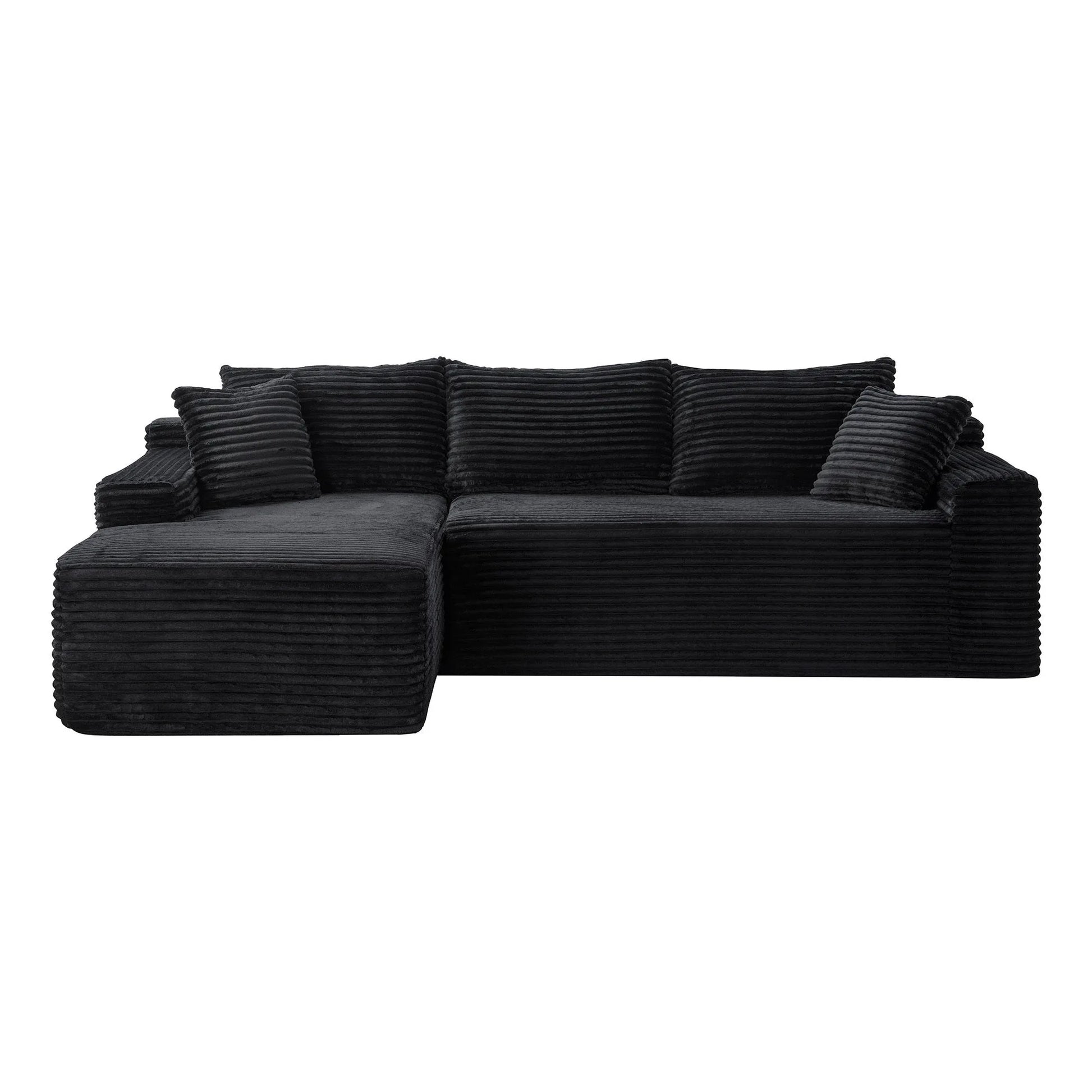 94.5' Cloud Modular Sectional Sofa Couch with L-Shape Chaise, Modern Minimalist Upholstered Couches for Living Room Bedroom, Deep Seat Corner Couch, No Assembly Required detail view 6