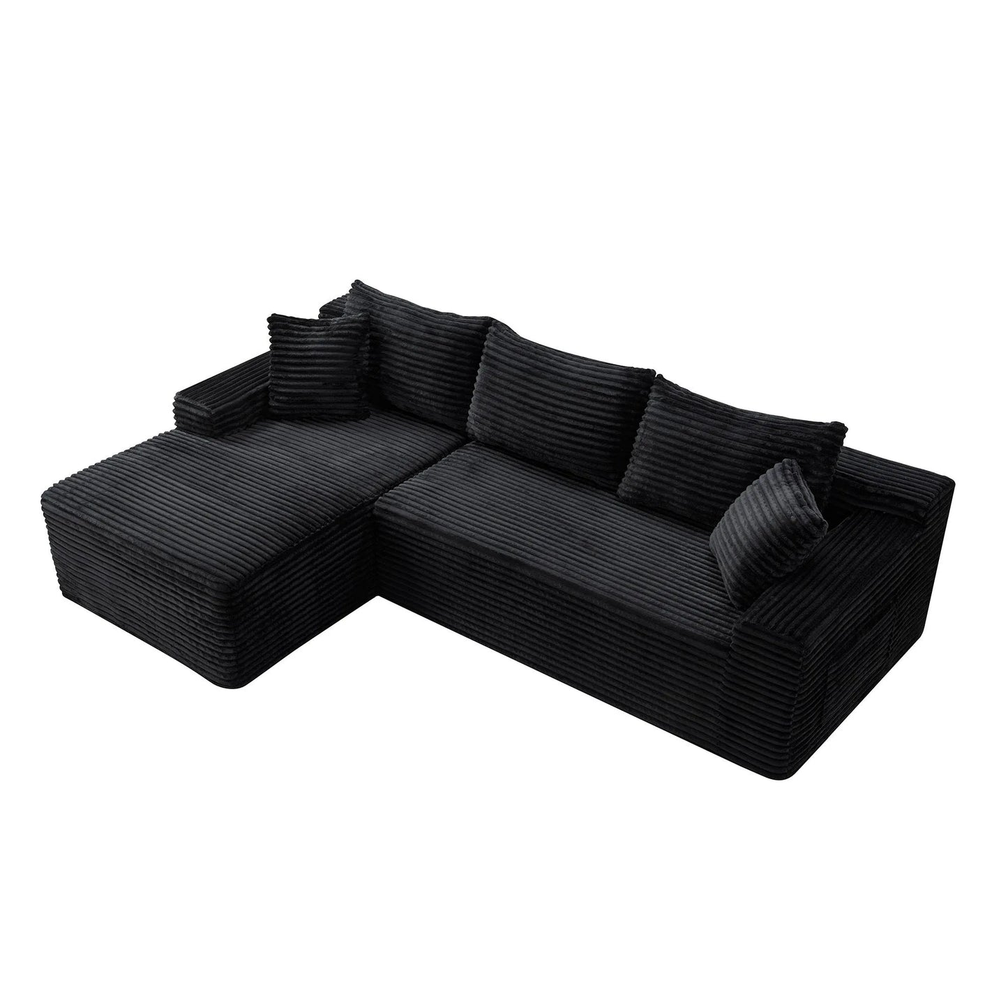 94.5' Cloud Modular Sectional Sofa Couch with L-Shape Chaise, Modern Minimalist Upholstered Couches for Living Room Bedroom, Deep Seat Corner Couch, No Assembly Required detail view 7