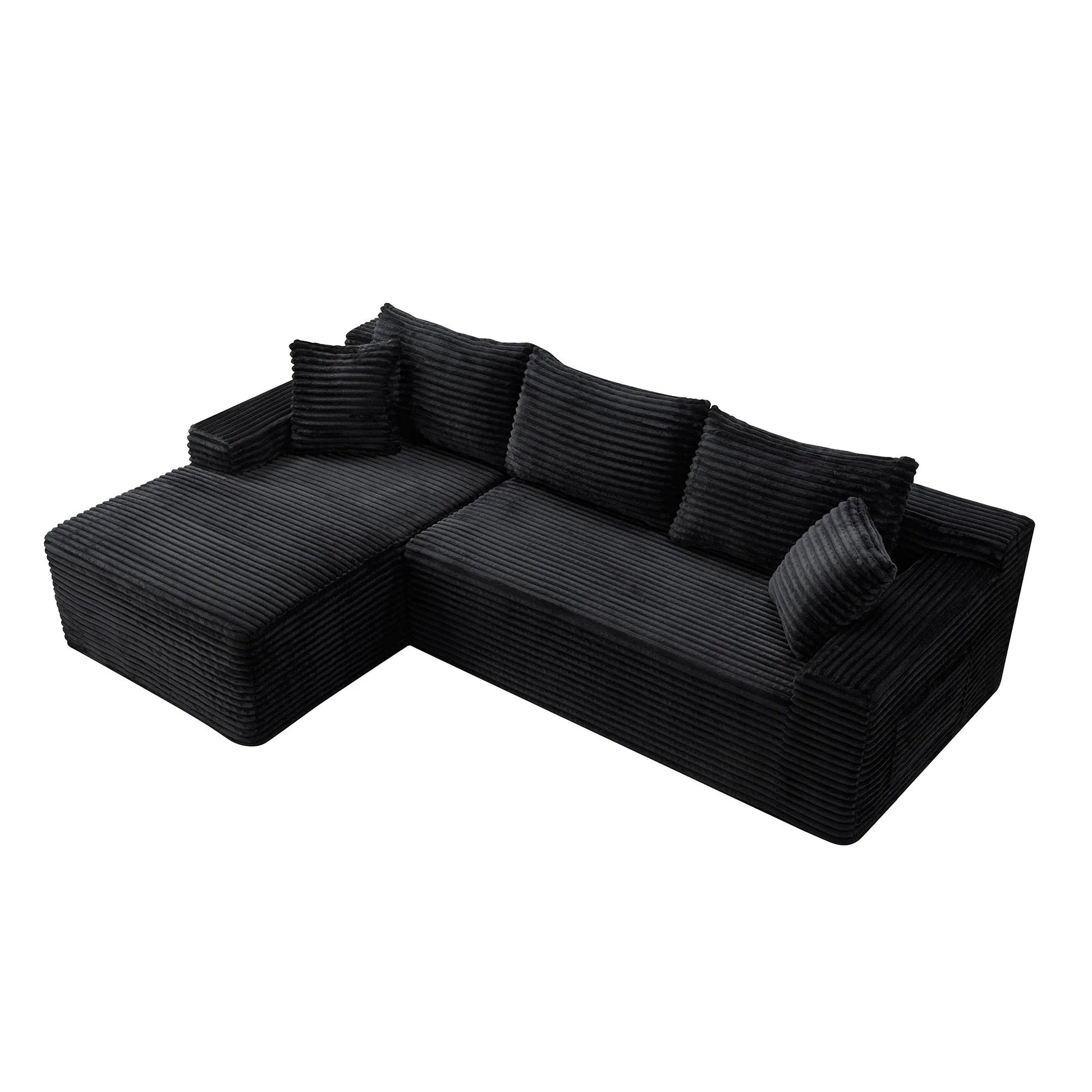 94.5' Cloud Modular Sectional Sofa Couch with L-Shape Chaise, Modern Minimalist Upholstered Couches for Living Room Bedroom, Deep Seat Corner Couch, No Assembly Required detail view 7
