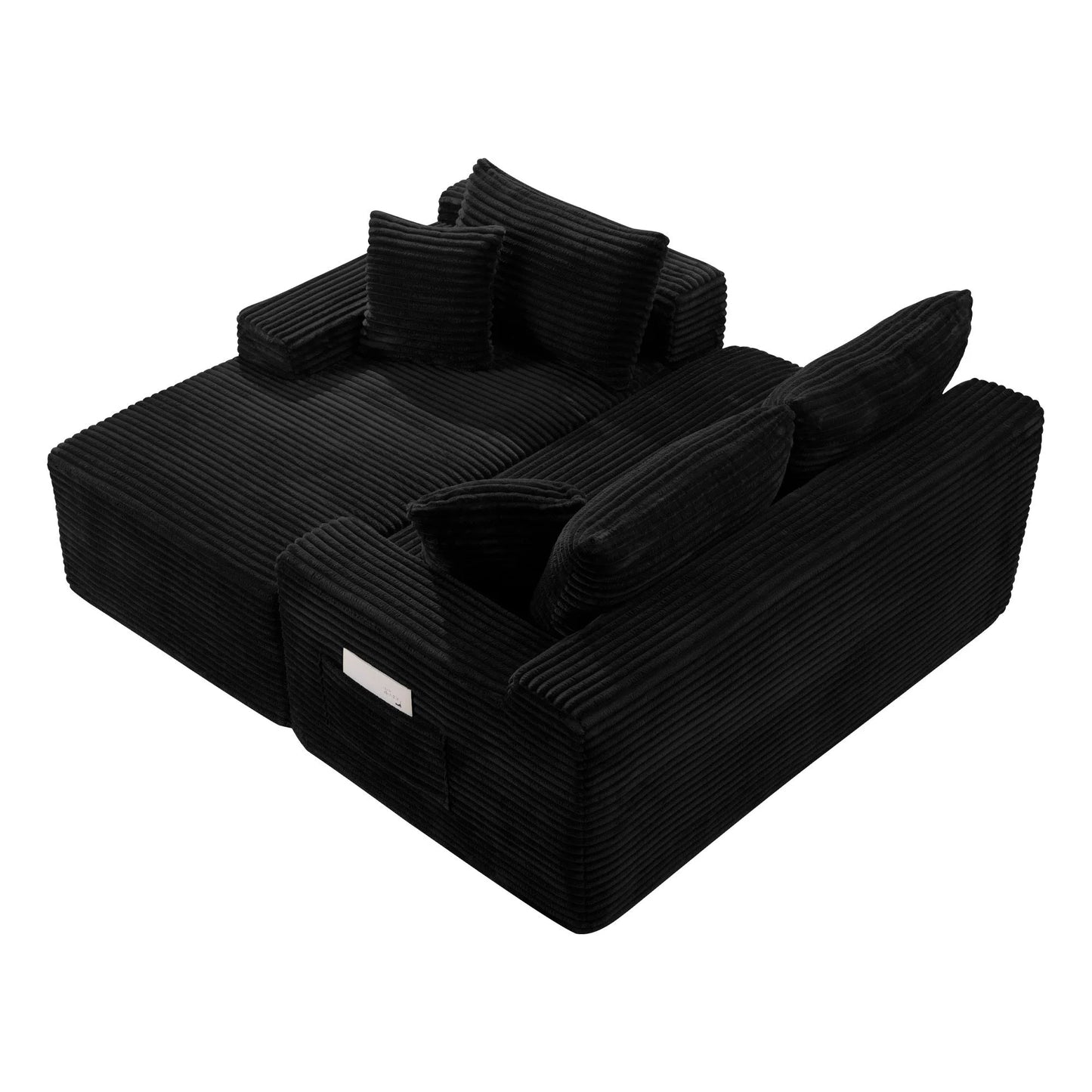 94.5' Cloud Modular Sectional Sofa Couch with L-Shape Chaise, Modern Minimalist Upholstered Couches for Living Room Bedroom, Deep Seat Corner Couch, No Assembly Required detail view 10