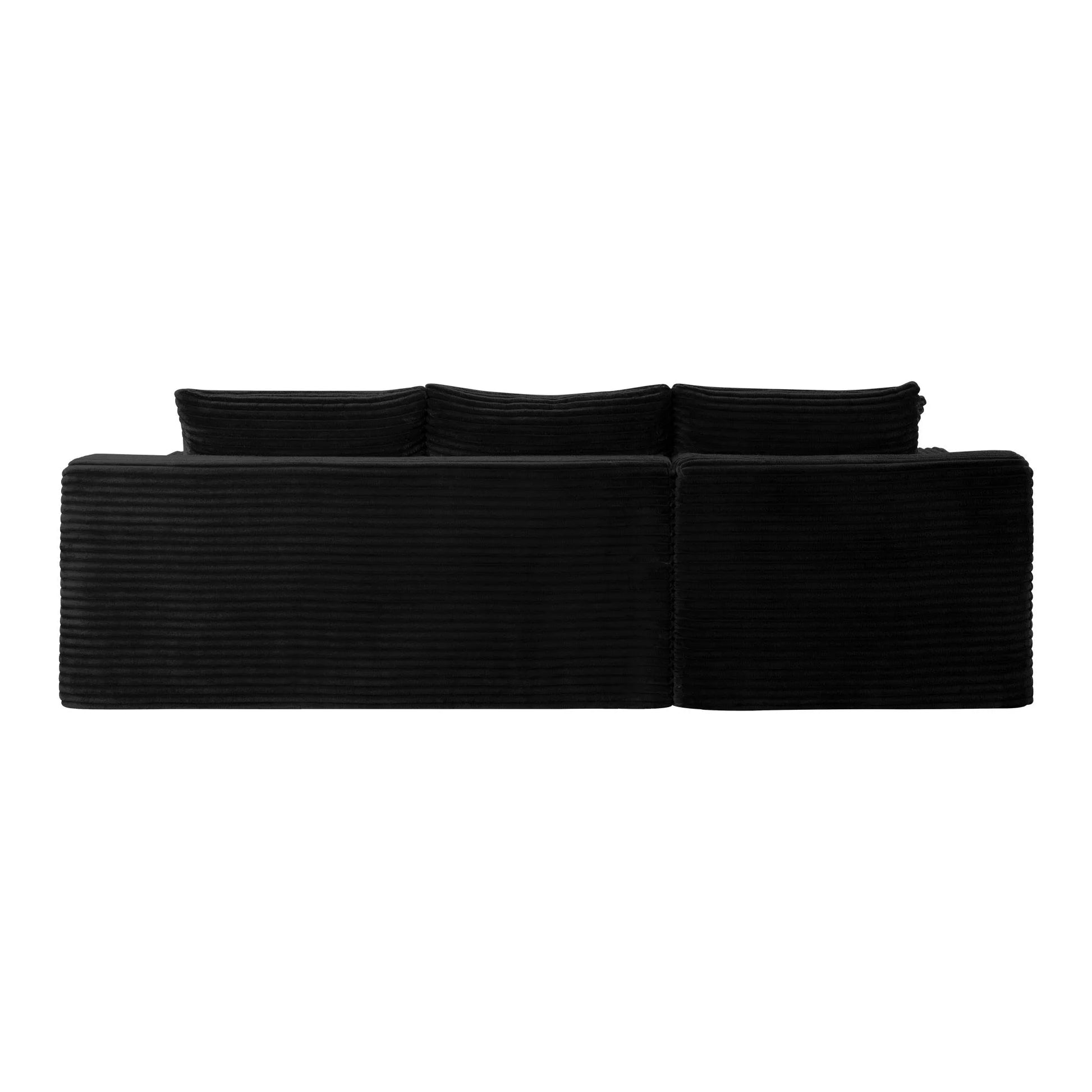 94.5' Cloud Modular Sectional Sofa Couch with L-Shape Chaise, Modern Minimalist Upholstered Couches for Living Room Bedroom, Deep Seat Corner Couch, No Assembly Required detail view 13