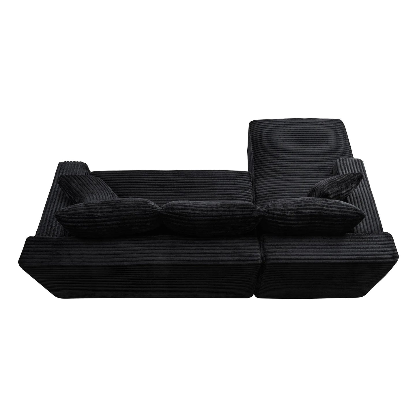 94.5' Cloud Modular Sectional Sofa Couch with L-Shape Chaise, Modern Minimalist Upholstered Couches for Living Room Bedroom, Deep Seat Corner Couch, No Assembly Required detail view 14