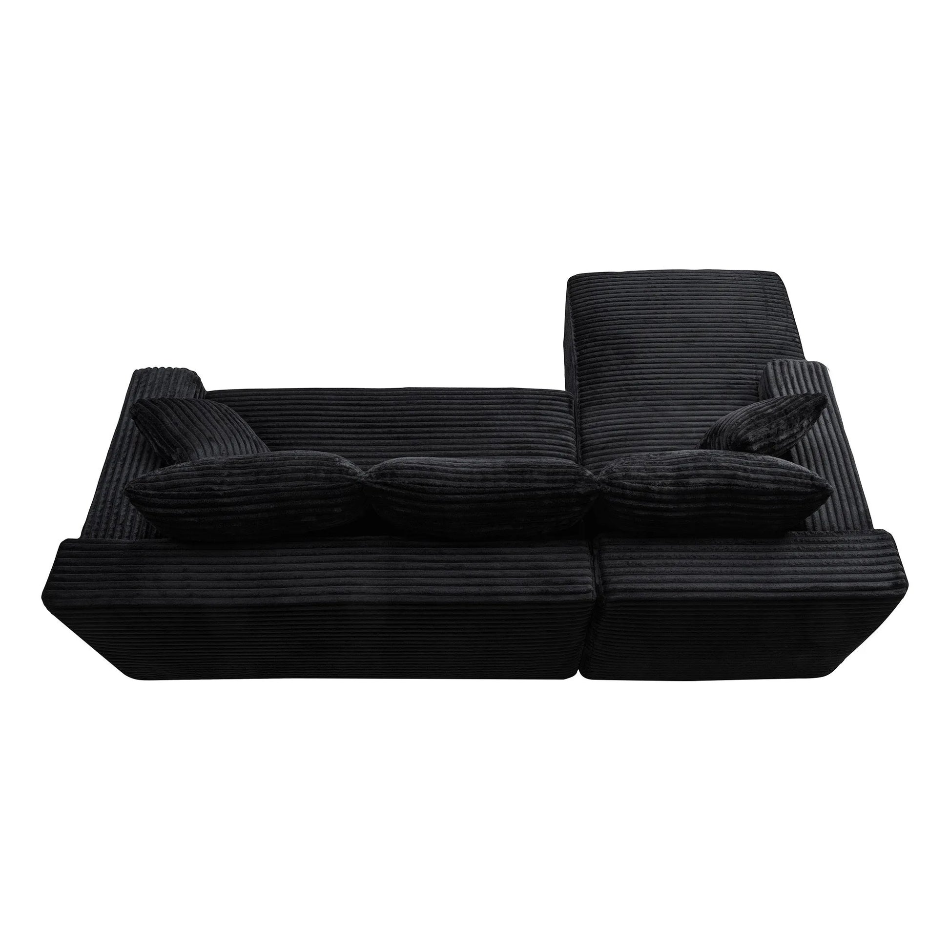 94.5' Cloud Modular Sectional Sofa Couch with L-Shape Chaise, Modern Minimalist Upholstered Couches for Living Room Bedroom, Deep Seat Corner Couch, No Assembly Required detail view 14