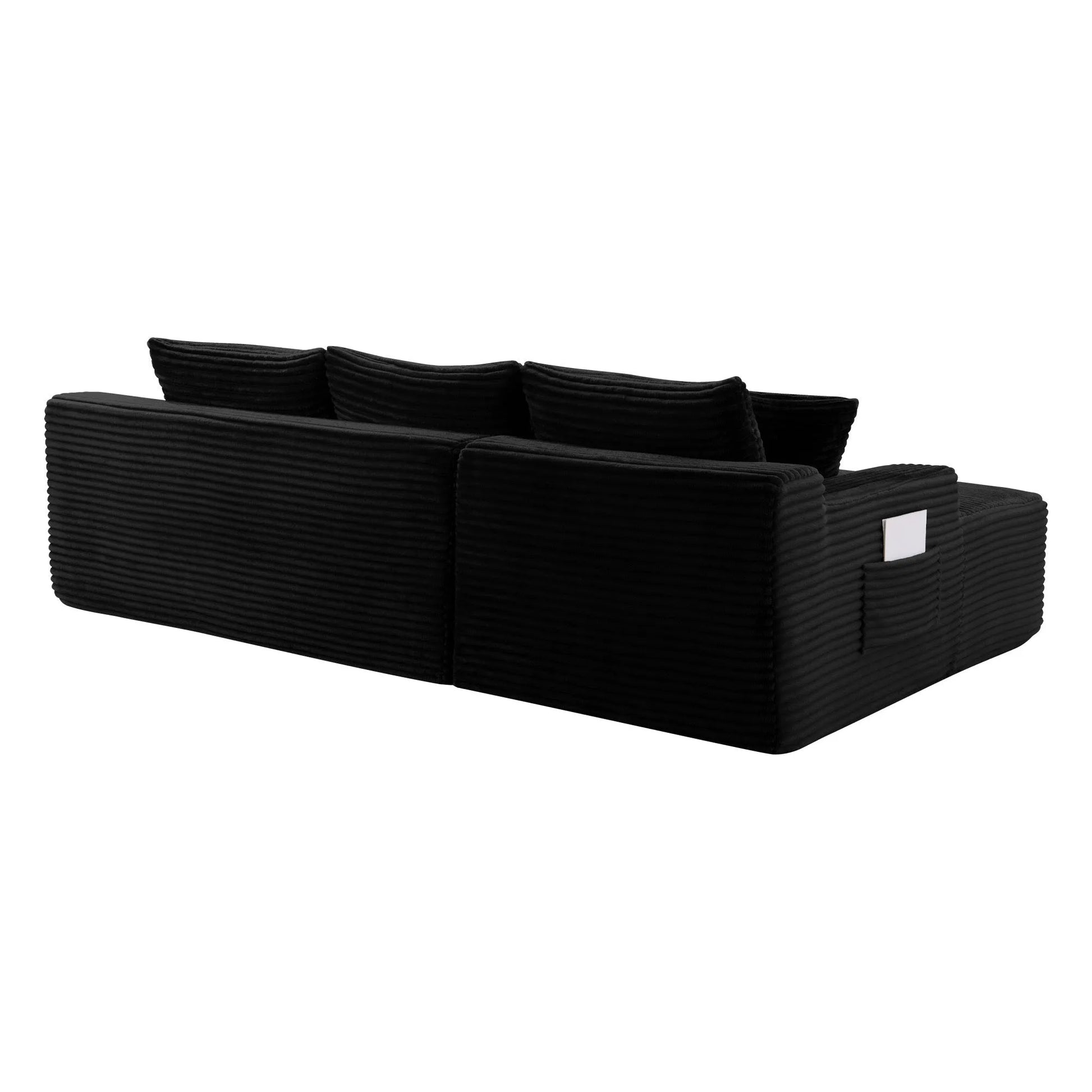 94.5' Cloud Modular Sectional Sofa Couch with L-Shape Chaise, Modern Minimalist Upholstered Couches for Living Room Bedroom, Deep Seat Corner Couch, No Assembly Required detail view 15