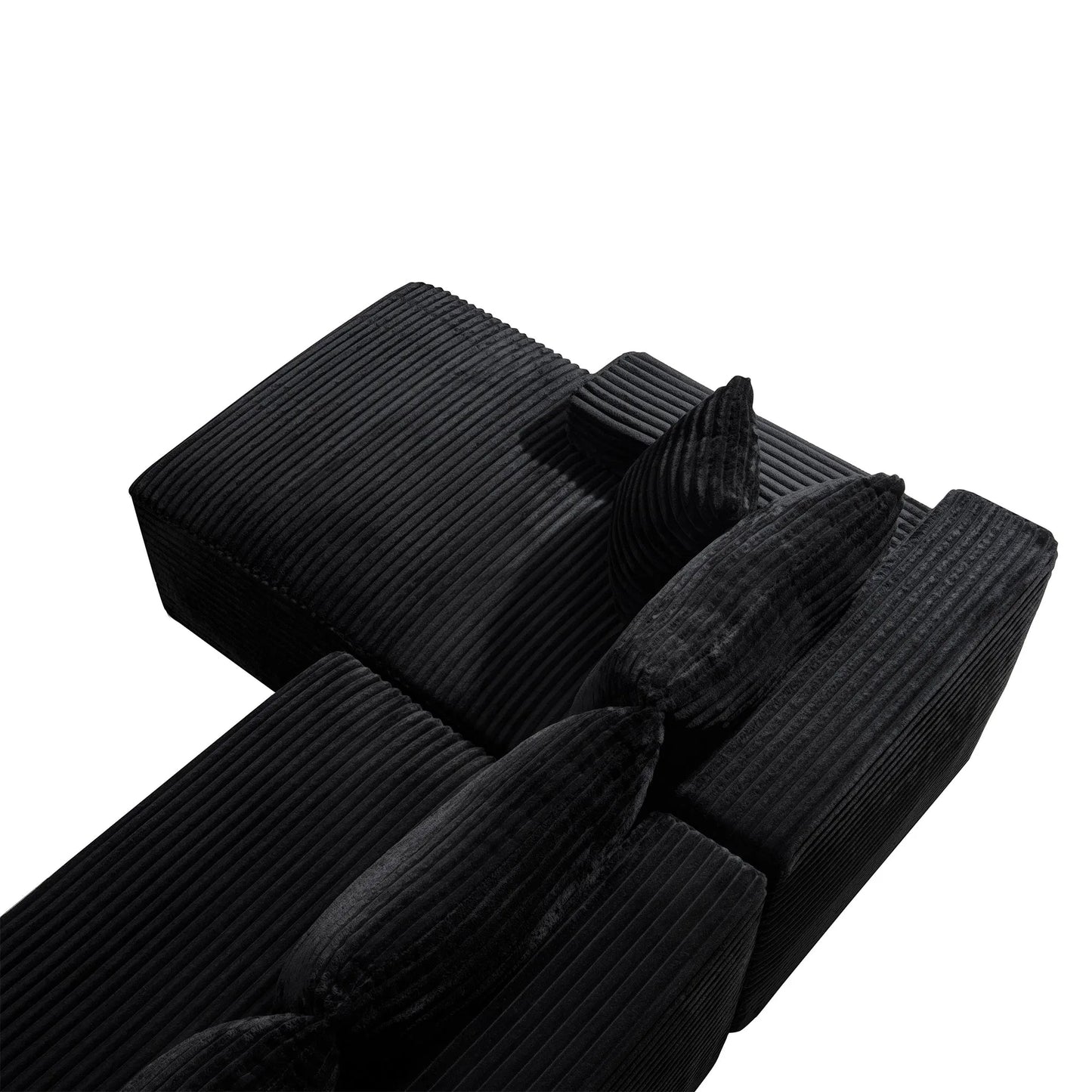 94.5' Cloud Modular Sectional Sofa Couch with L-Shape Chaise, Modern Minimalist Upholstered Couches for Living Room Bedroom, Deep Seat Corner Couch, No Assembly Required detail view 16
