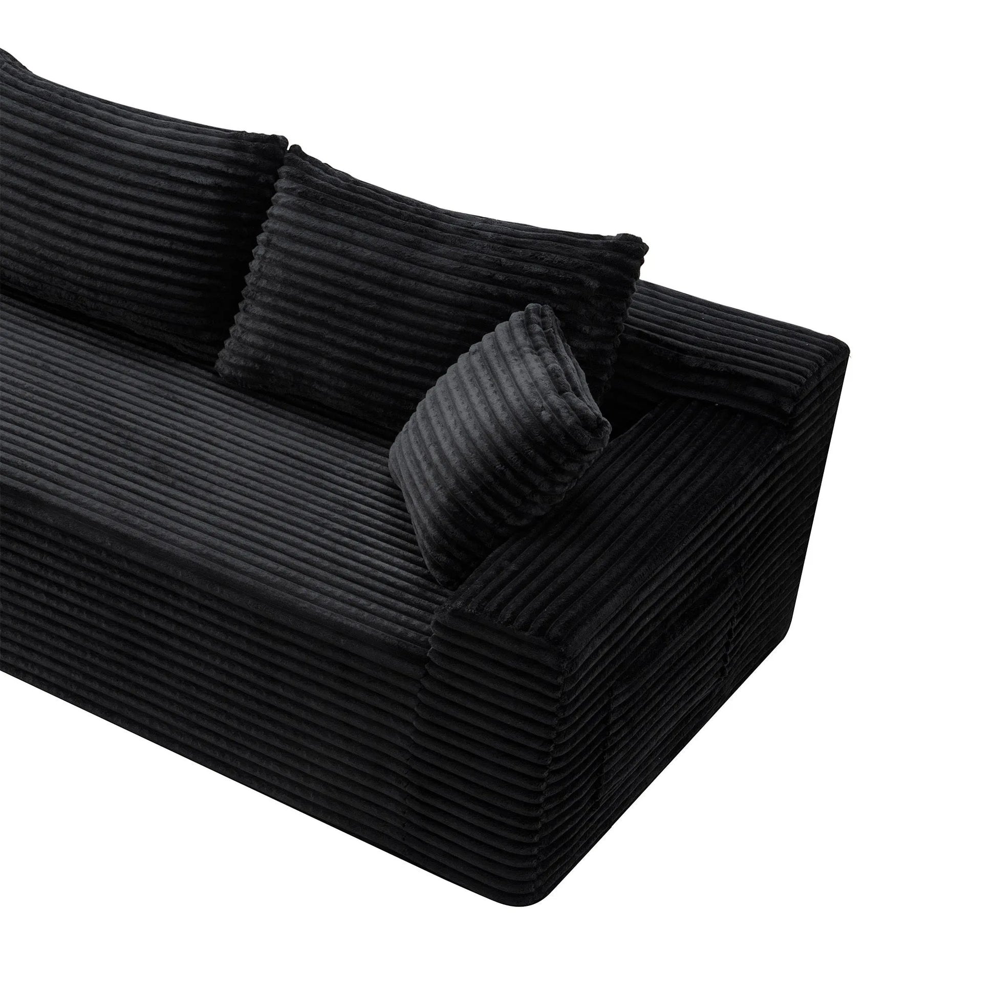 94.5' Cloud Modular Sectional Sofa Couch with L-Shape Chaise, Modern Minimalist Upholstered Couches for Living Room Bedroom, Deep Seat Corner Couch, No Assembly Required detail view 17