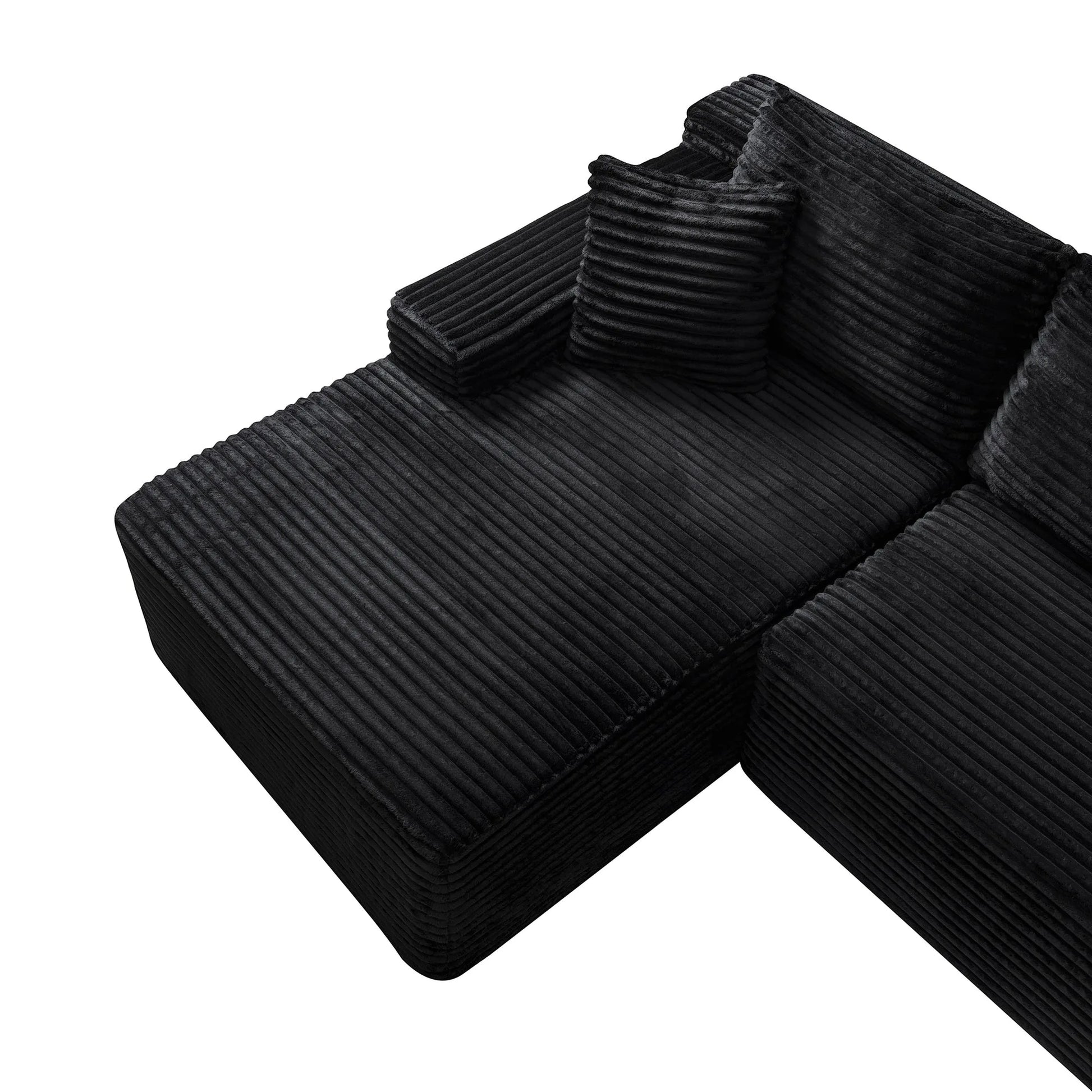 94.5' Cloud Modular Sectional Sofa Couch with L-Shape Chaise, Modern Minimalist Upholstered Couches for Living Room Bedroom, Deep Seat Corner Couch, No Assembly Required detail view 18