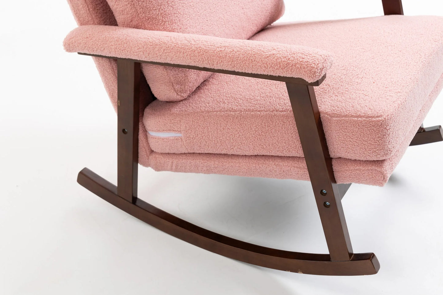 Mid Century Modern Accent Chair, rocking chair with Solid Wood Frame, Upholstered Living Room Chairs, Reading Armchair for Bedroom Sunroom detail view 12