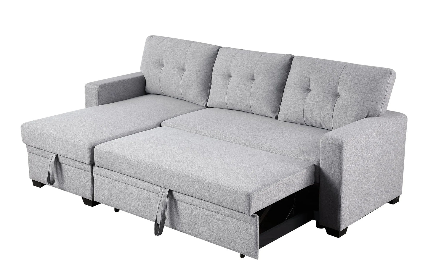 Upholstered Pull out Sectional Sofa with Chaise detail view 8