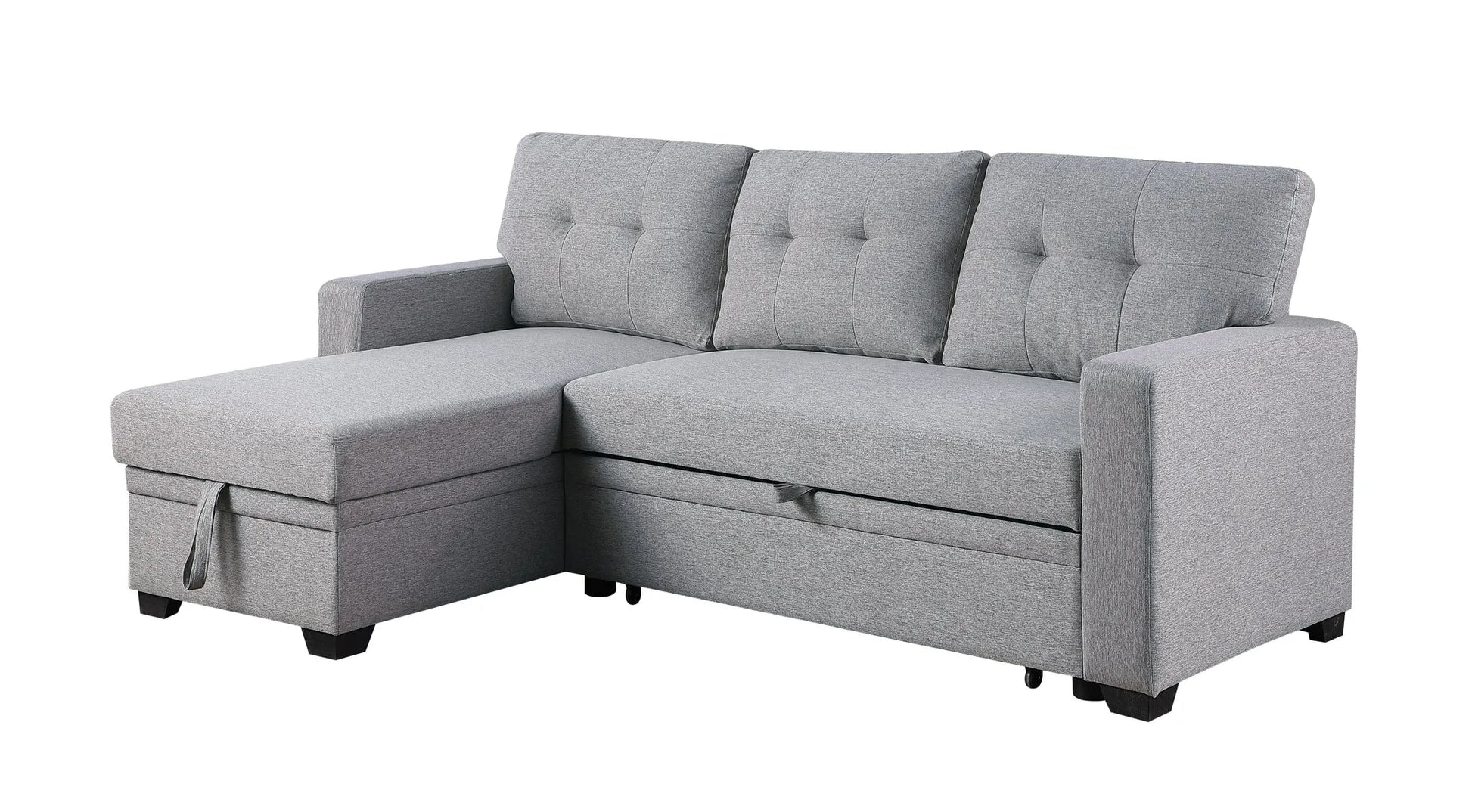 Upholstered Pull out Sectional Sofa with Chaise detail view 11