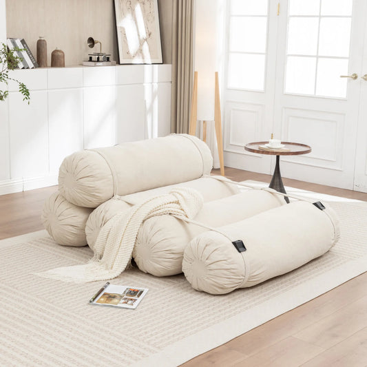 Adjustable Floor Sofa, Corduroy Lazy Sofa with Adjustable Straps for Versatile Configurations, Multi-Person Leisure Chair, Suitable for Living Room, Bedroom and More detail view 2