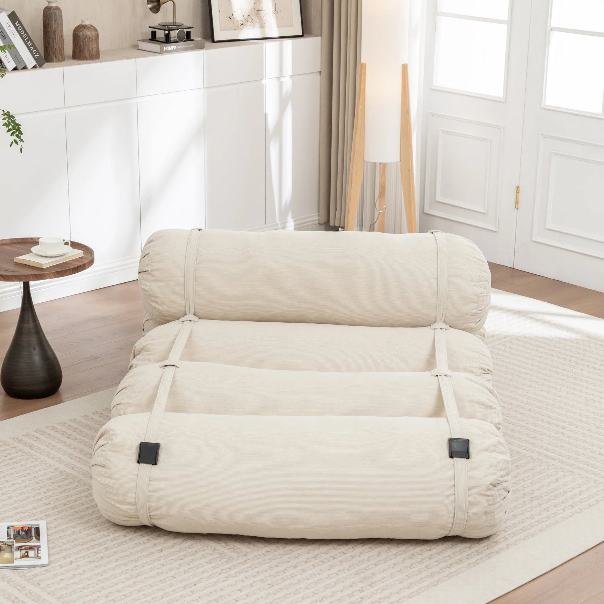 Adjustable Floor Sofa, Corduroy Lazy Sofa with Adjustable Straps for Versatile Configurations, Multi-Person Leisure Chair, Suitable for Living Room, Bedroom and More detail view 5
