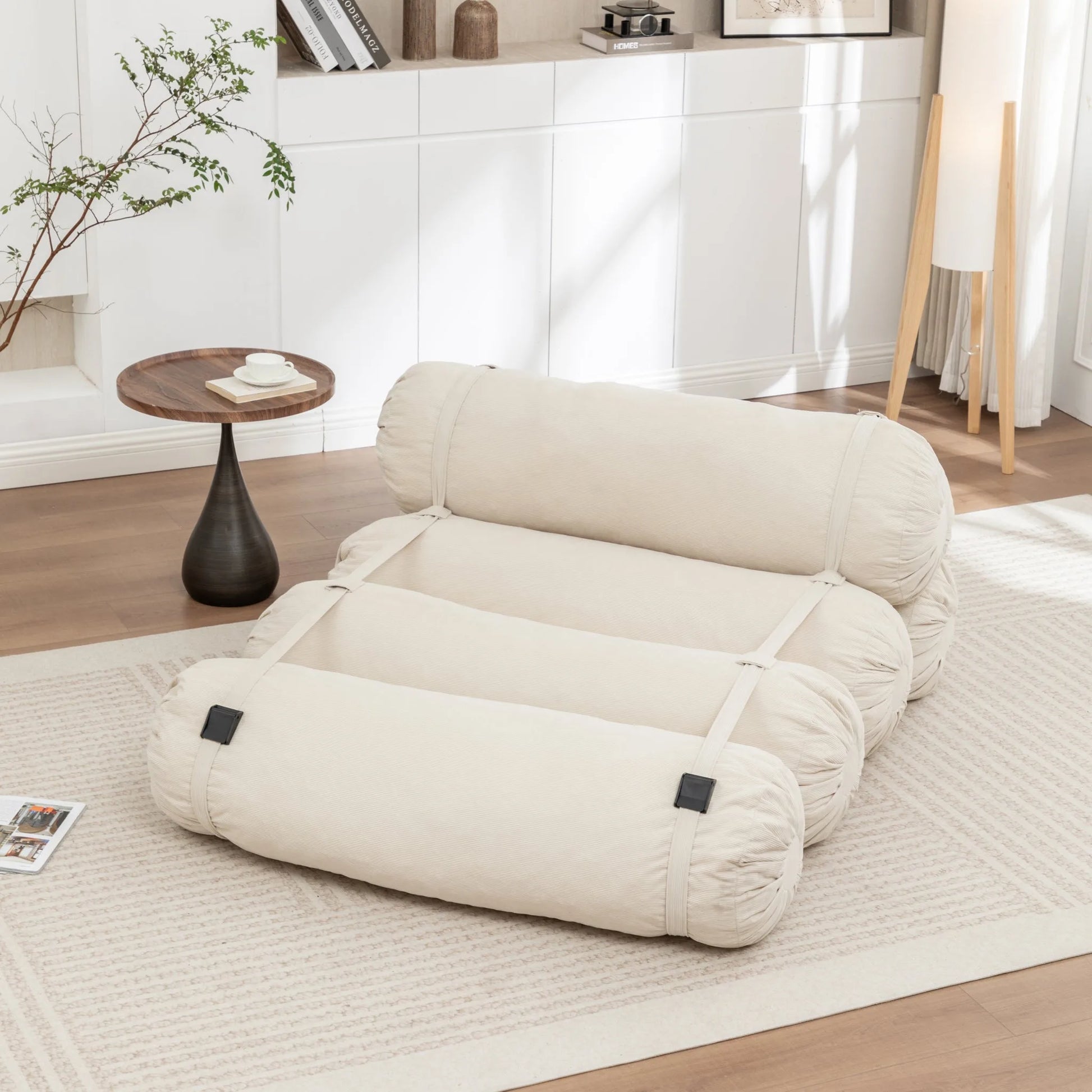 Adjustable Floor Sofa, Corduroy Lazy Sofa with Adjustable Straps for Versatile Configurations, Multi-Person Leisure Chair, Suitable for Living Room, Bedroom and More detail view 6
