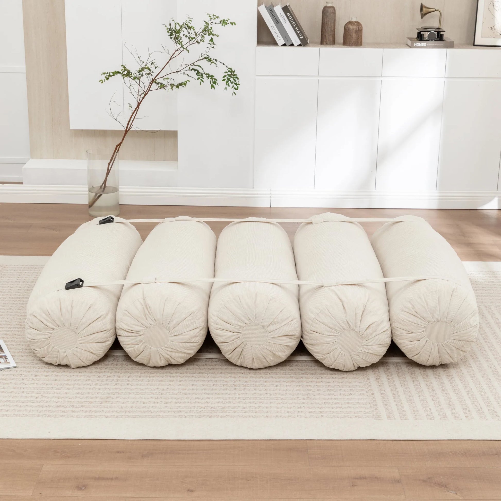 Adjustable Floor Sofa, Corduroy Lazy Sofa with Adjustable Straps for Versatile Configurations, Multi-Person Leisure Chair, Suitable for Living Room, Bedroom and More detail view 8