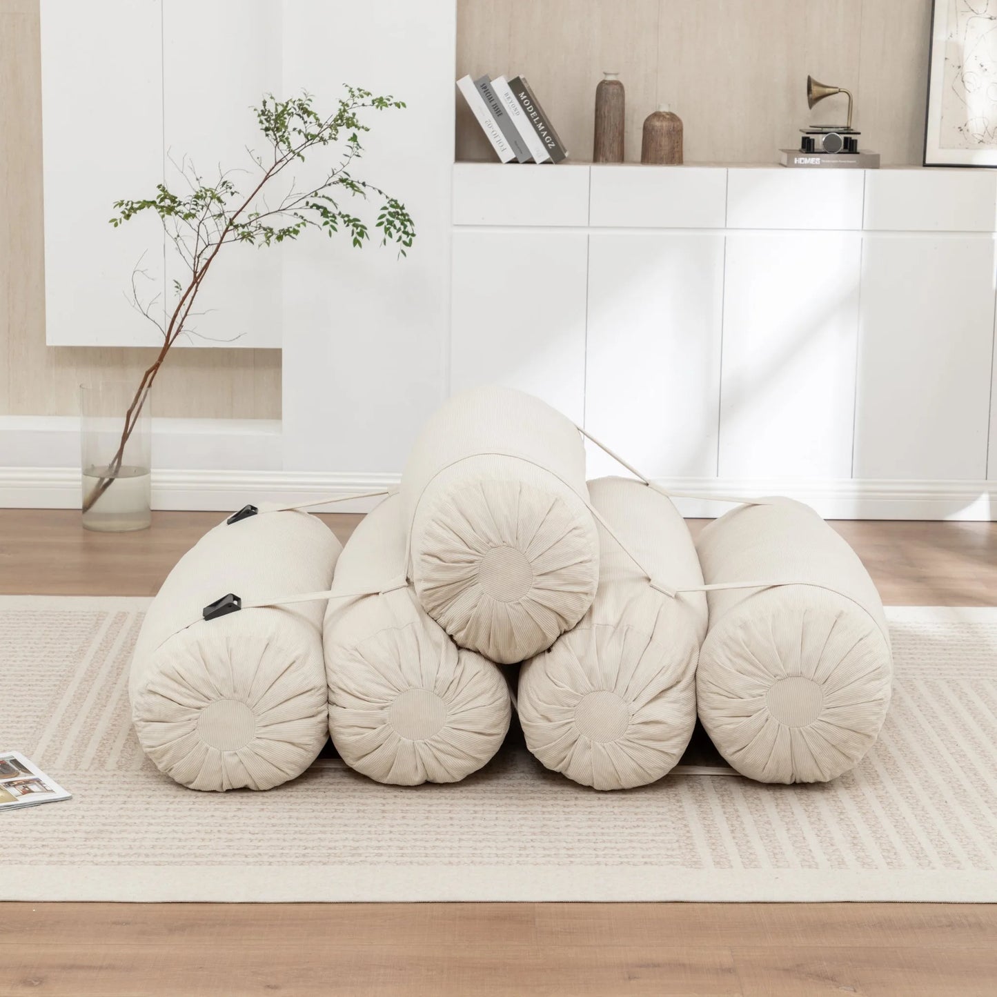 Adjustable Floor Sofa, Corduroy Lazy Sofa with Adjustable Straps for Versatile Configurations, Multi-Person Leisure Chair, Suitable for Living Room, Bedroom and More detail view 10