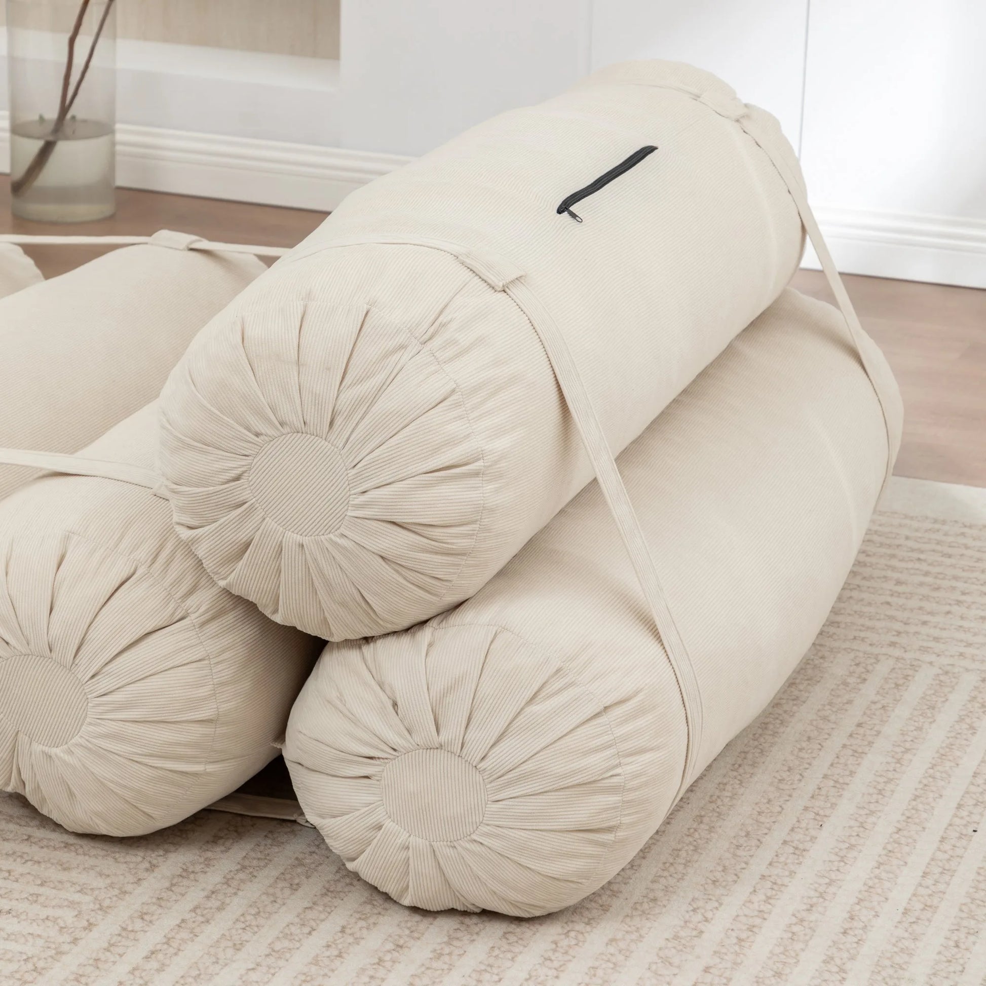 Adjustable Floor Sofa, Corduroy Lazy Sofa with Adjustable Straps for Versatile Configurations, Multi-Person Leisure Chair, Suitable for Living Room, Bedroom and More detail view 23