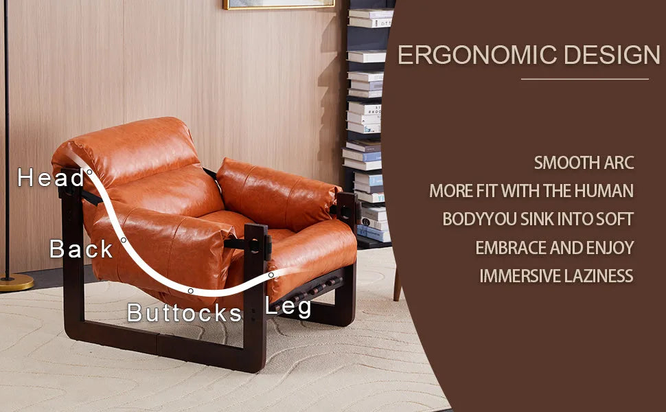 Medieval modern style lounge chair, removable armrests, vintage oil wax leather sofa chair, vintage style decorative chair, suitable for living room, study, office.Antique Black detail view 31