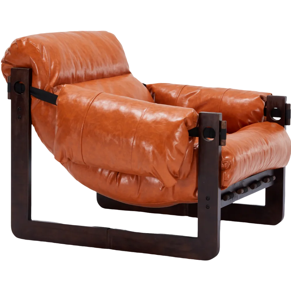 Medieval modern style lounge chair, removable armrests, vintage oil wax leather sofa chair, vintage style decorative chair, suitable for living room, study, office.Antique Black detail view 59