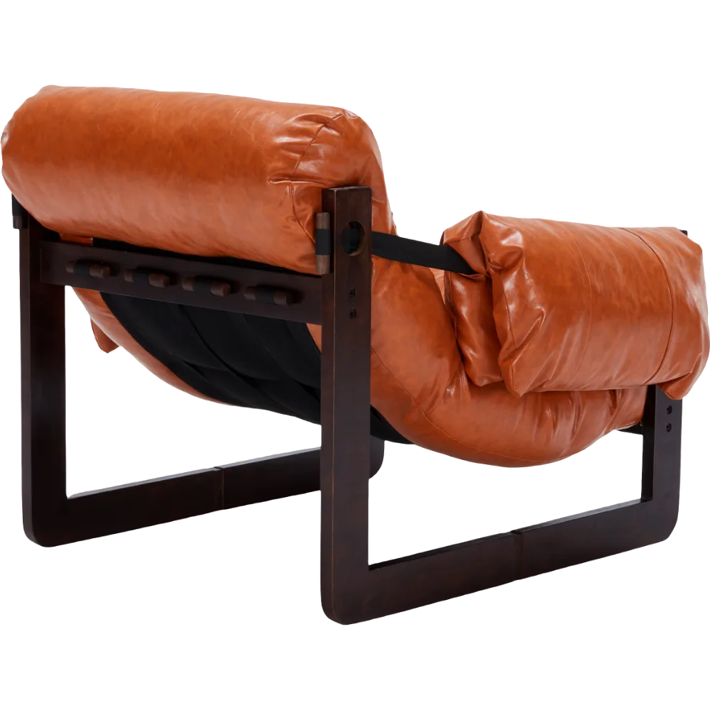 Medieval modern style lounge chair, removable armrests, vintage oil wax leather sofa chair, vintage style decorative chair, suitable for living room, study, office.Antique Black detail view 60