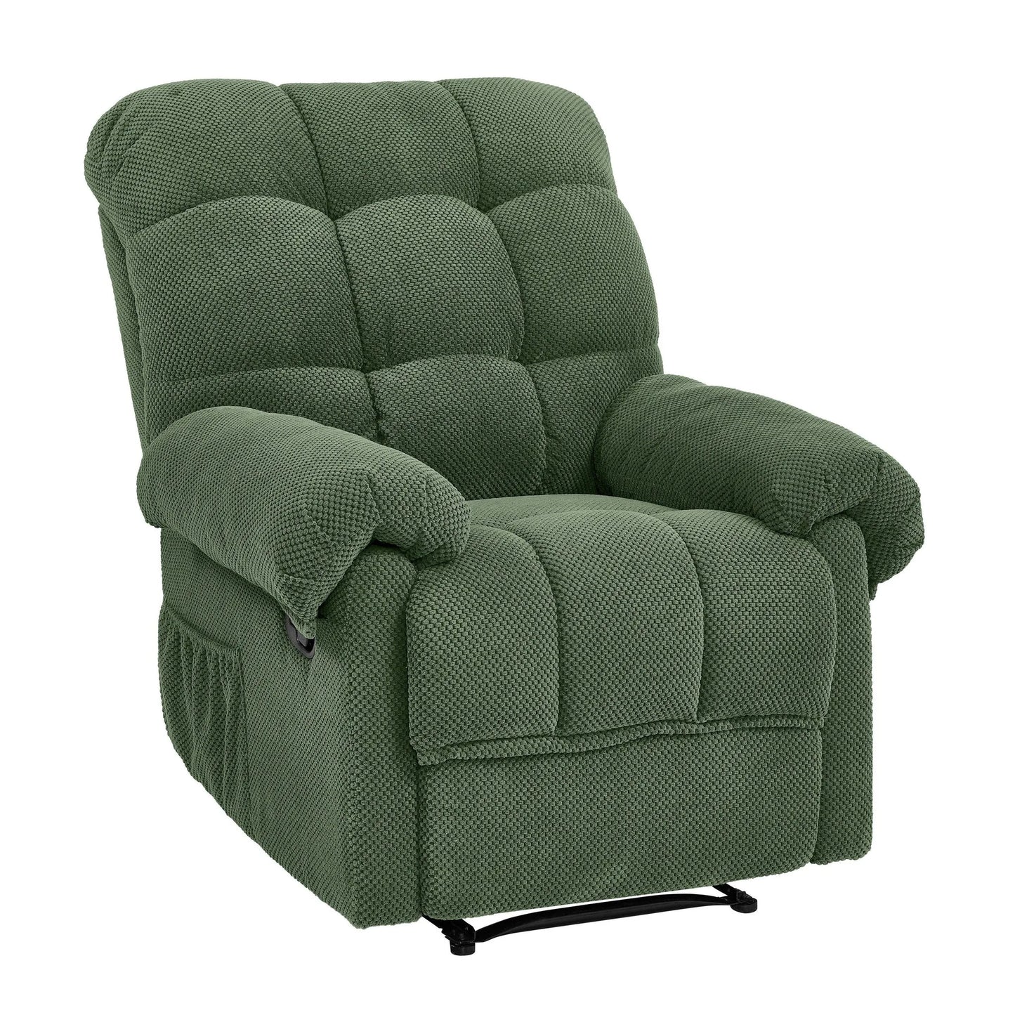 Manual Recliner, Living Room Seating, Reading Chair, Padded Footrest, Home Theater Seating, Ergonomic Lounge Chair, Soft Fabric Recliner detail view 5