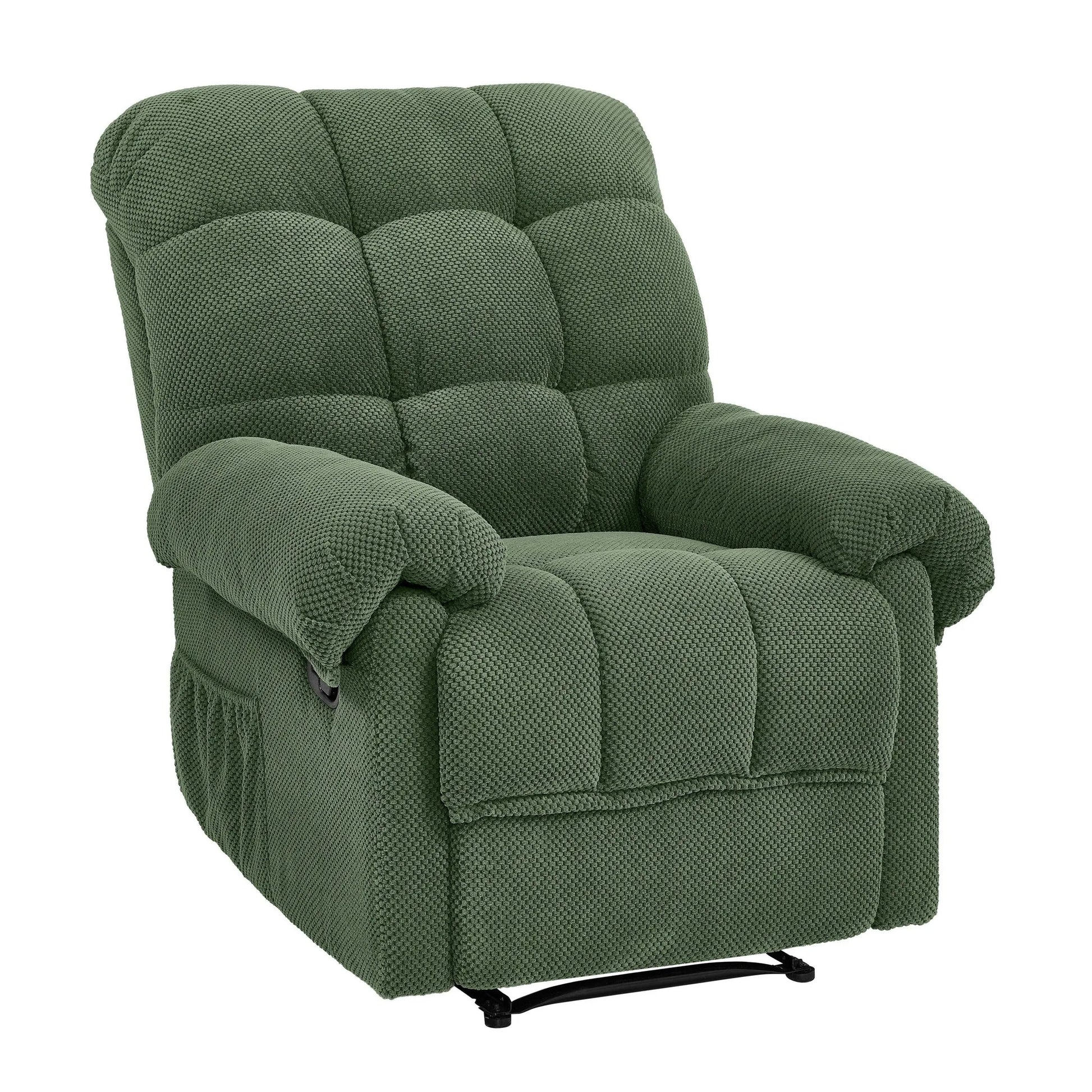 Manual Recliner, Living Room Seating, Reading Chair, Padded Footrest, Home Theater Seating, Ergonomic Lounge Chair, Soft Fabric Recliner detail view 5