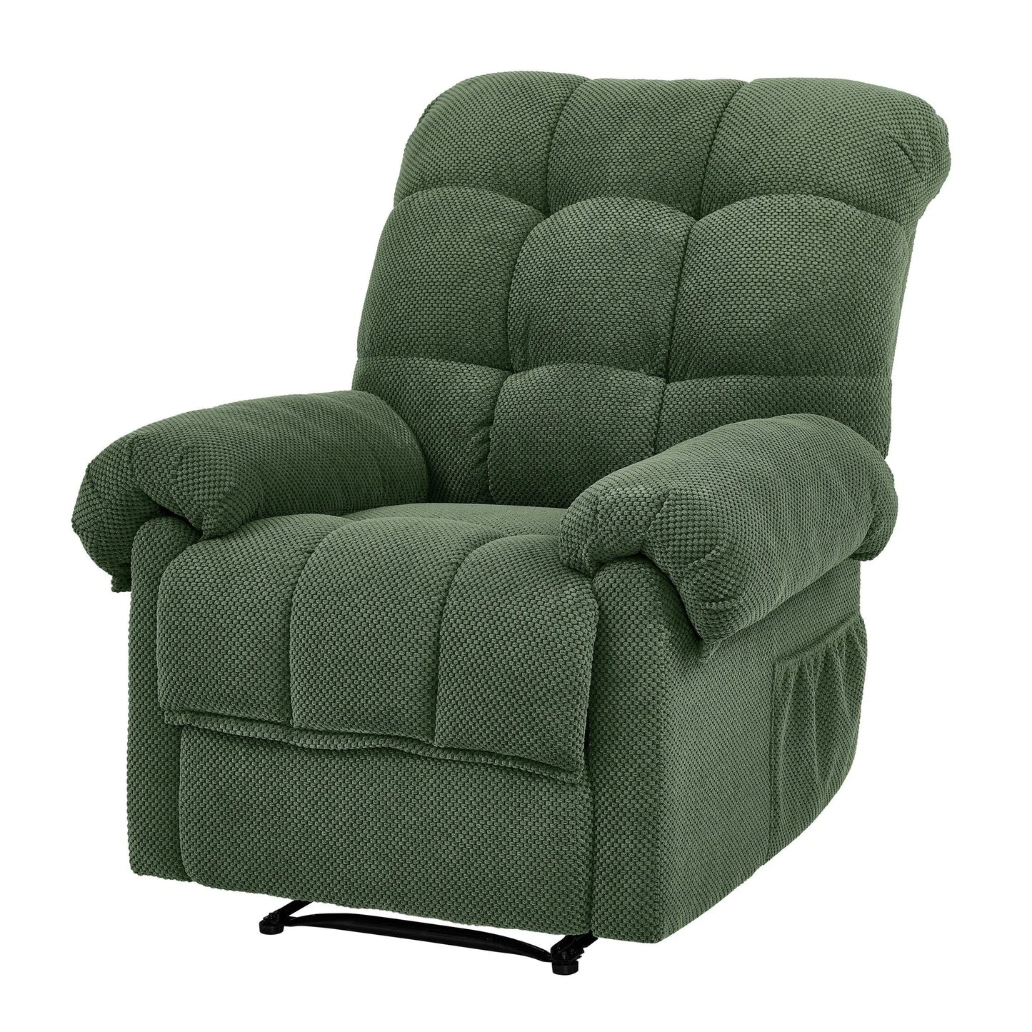 Manual Recliner, Living Room Seating, Reading Chair, Padded Footrest, Home Theater Seating, Ergonomic Lounge Chair, Soft Fabric Recliner detail view 6