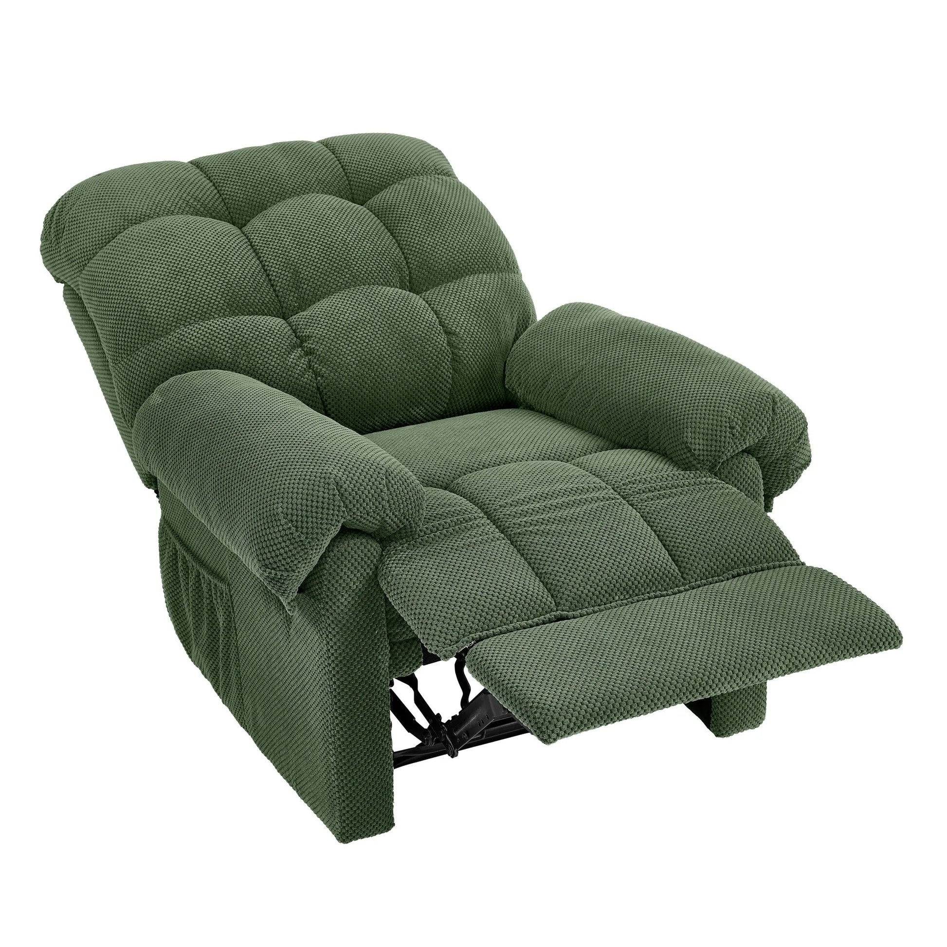 Manual Recliner, Living Room Seating, Reading Chair, Padded Footrest, Home Theater Seating, Ergonomic Lounge Chair, Soft Fabric Recliner detail view 7