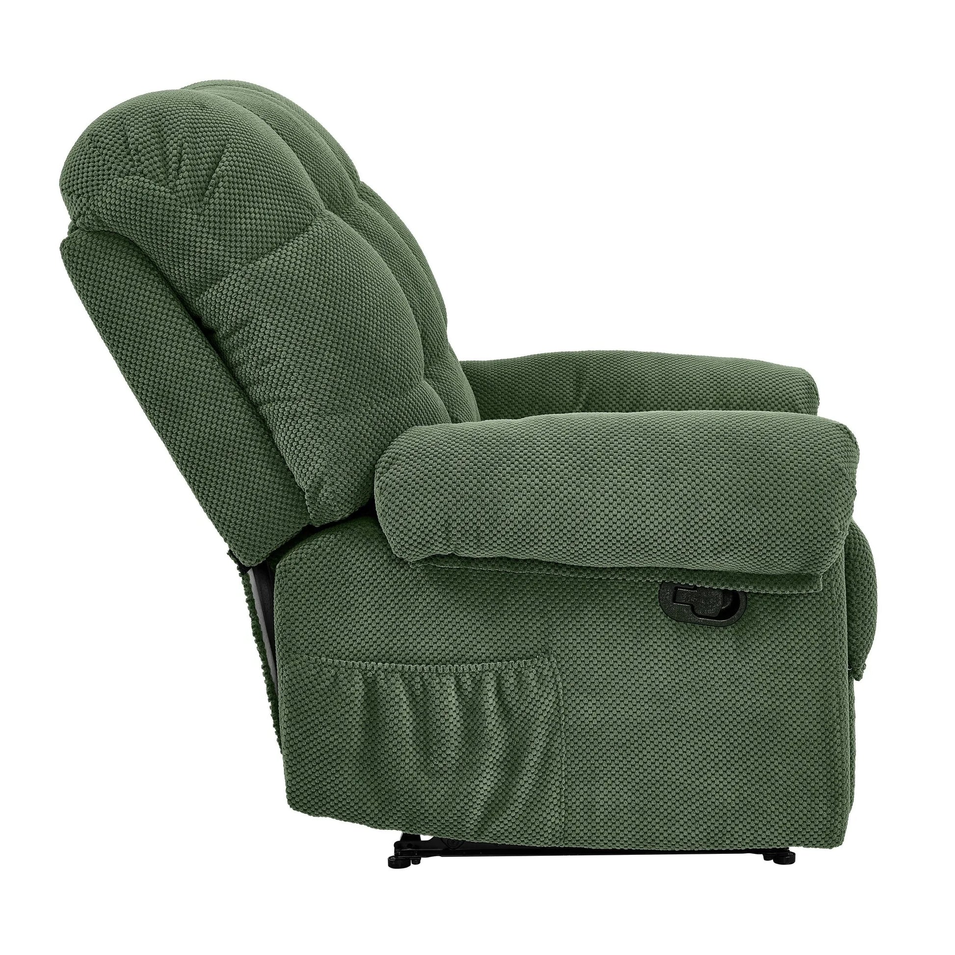 Manual Recliner, Living Room Seating, Reading Chair, Padded Footrest, Home Theater Seating, Ergonomic Lounge Chair, Soft Fabric Recliner detail view 8