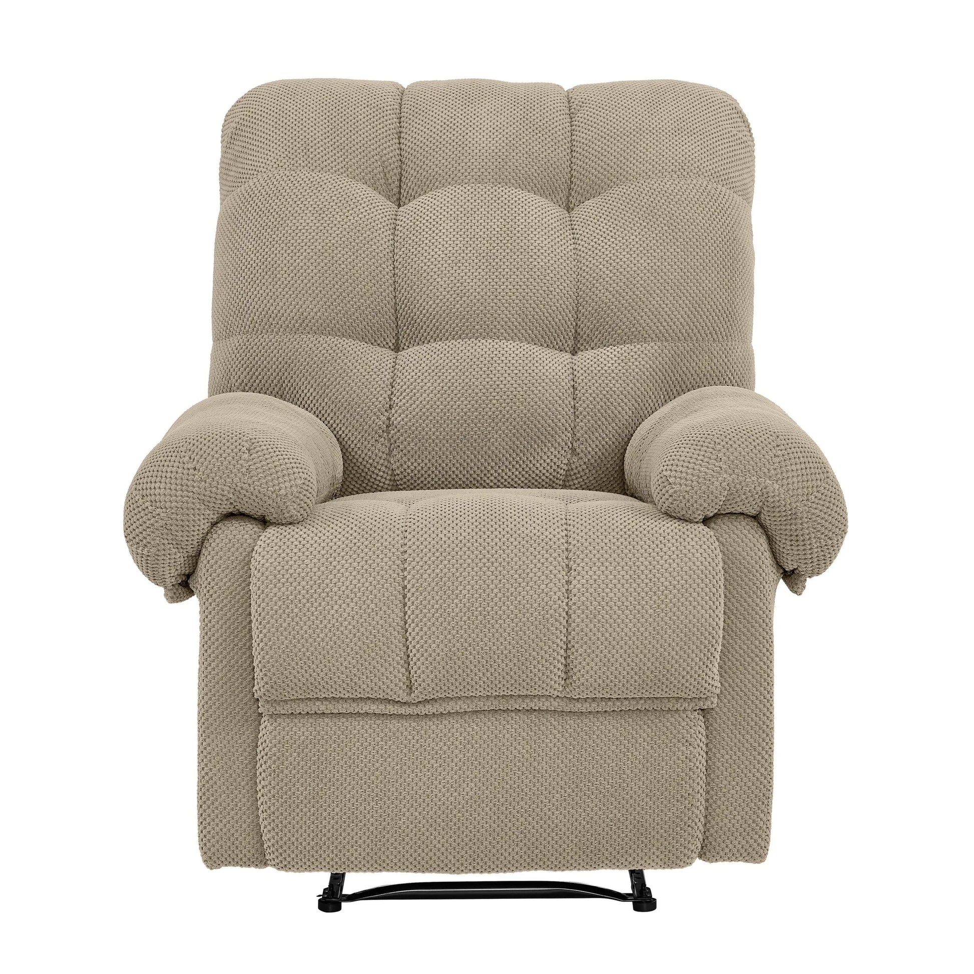 Manual Recliner, Living Room Seating, Reading Chair, Padded Footrest, Home Theater Seating, Ergonomic Lounge Chair, Soft Fabric Recliner detail view 11